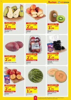 Auchan folheto │ válido de 17.07.2025 | Página: 5 | Produtos: Maça, Melancia, Kiwi