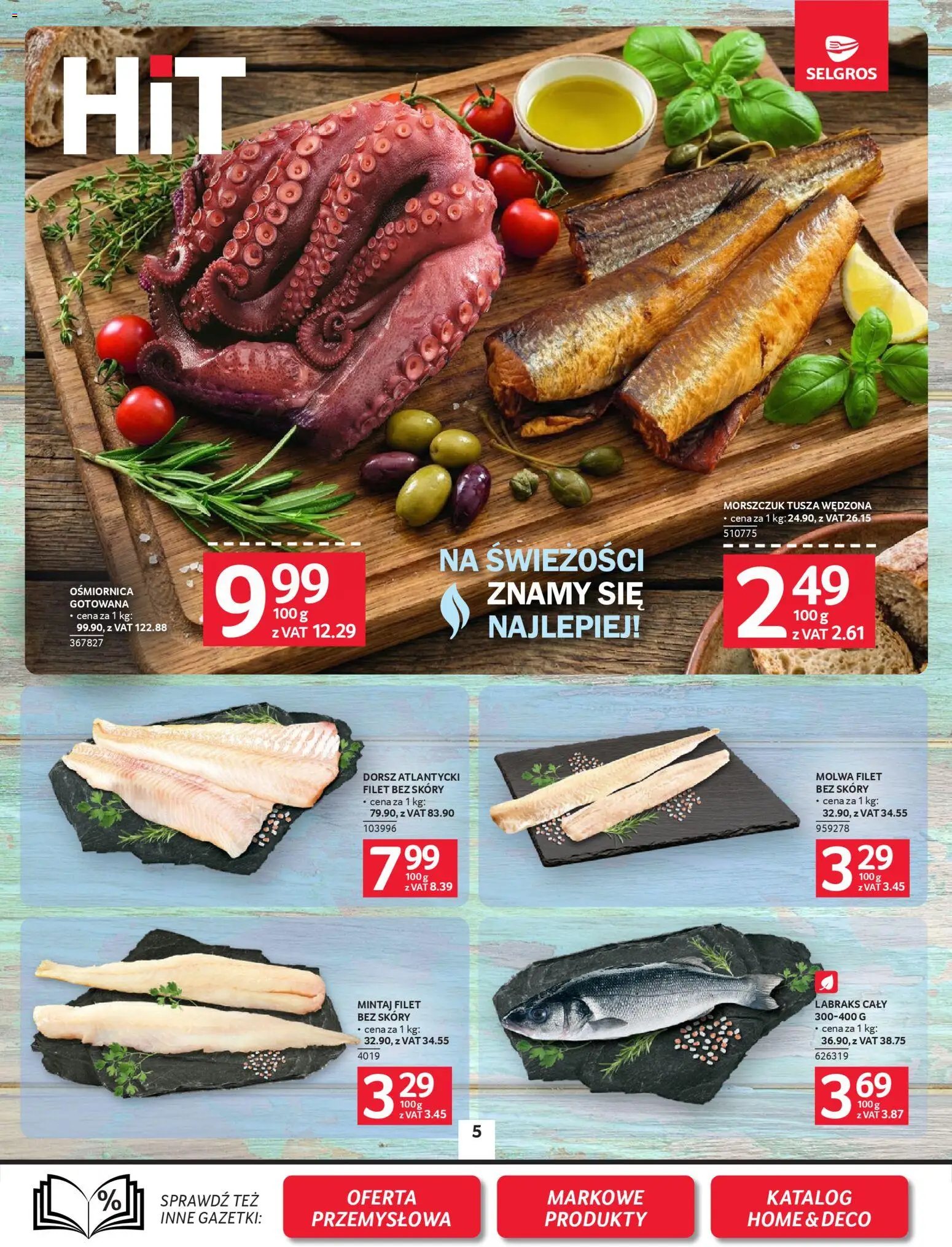 Selgros cash&carry Gazetka od 19.02.2026 | Strona: 5 | Produkty: Dorsz atlantycki, Dorsz, Mintaj, Morszczuk