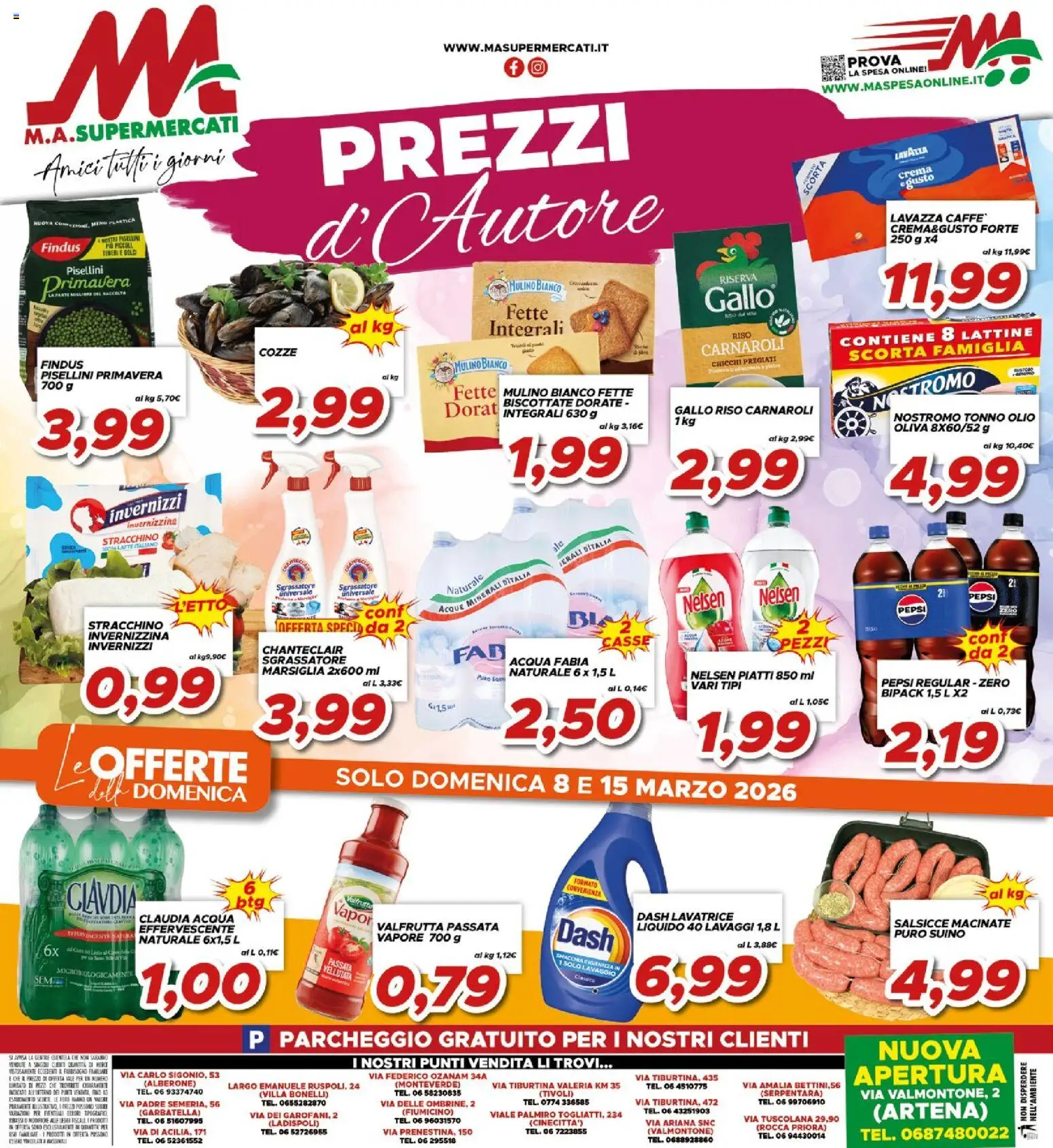 Volantino Ma Supermercati del 06.03.2026 | Pagina: 16 | Prodotti: Acqua, Latte, Stracchino, Lavazza