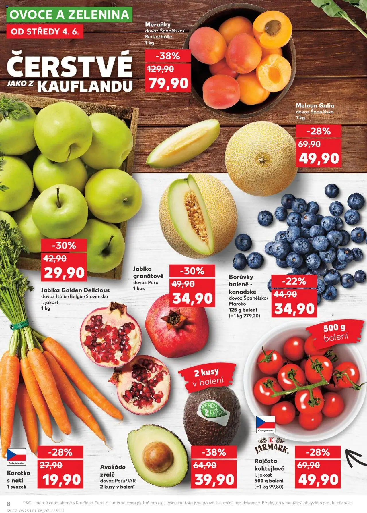 Kaufland leták - Ostrava od 04.06.2025 | Strana: 8 | Produkty: Ovoce, Rajčata, Avokádo, Meruňky