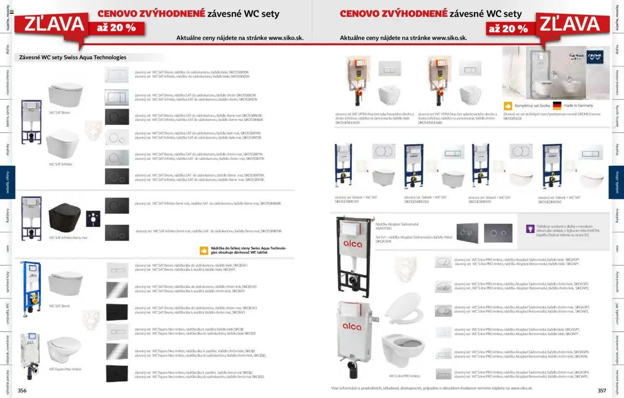 Nové Siko akcie – leták je platný od 01.09.2025 | Strana: 179 | Produkty: Osvetlenie, Geberit, Radiátory