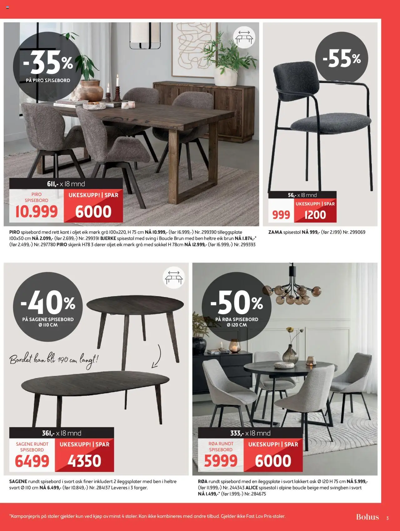  | Side: 3 | Produkter: Spisebord, Spisestol