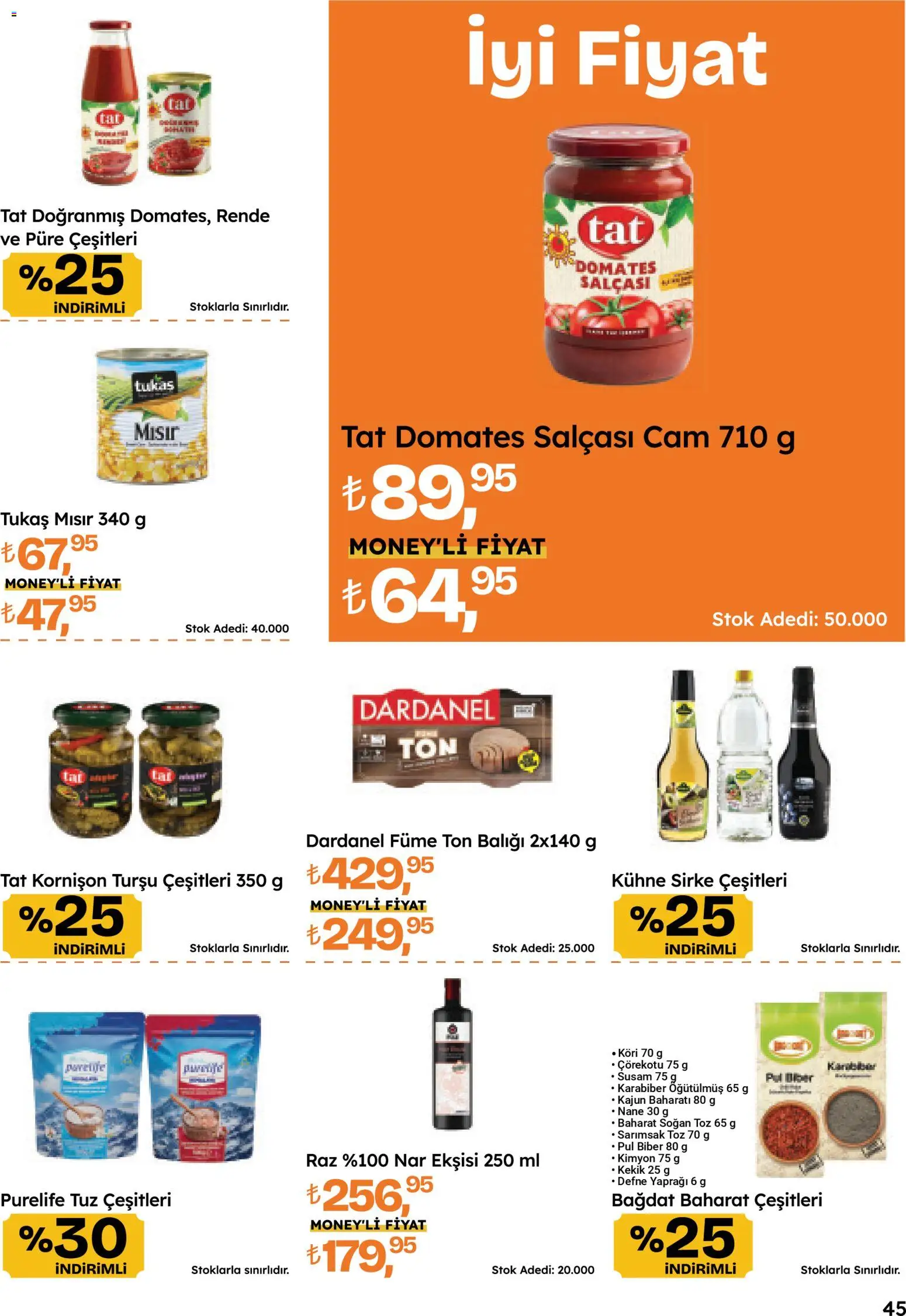 Migros Katalog - Migroskop - 16.04.2026 tarihinden itibaren geçerlidir | Sayfa: 45 | Ürünler: Domates, Nar ekşisi, Soğan, Nane