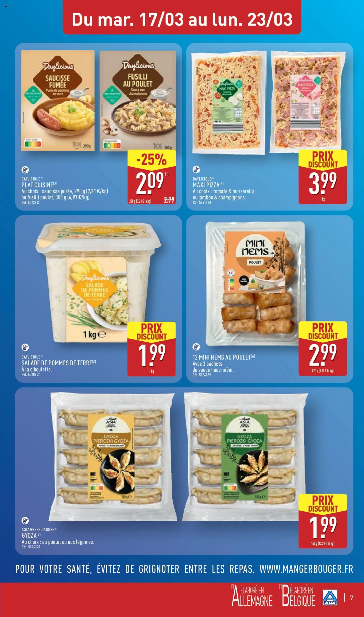 {H1} | Page: 9 | Produits: Salade, Fusilli, Mozzarella, Saucisse