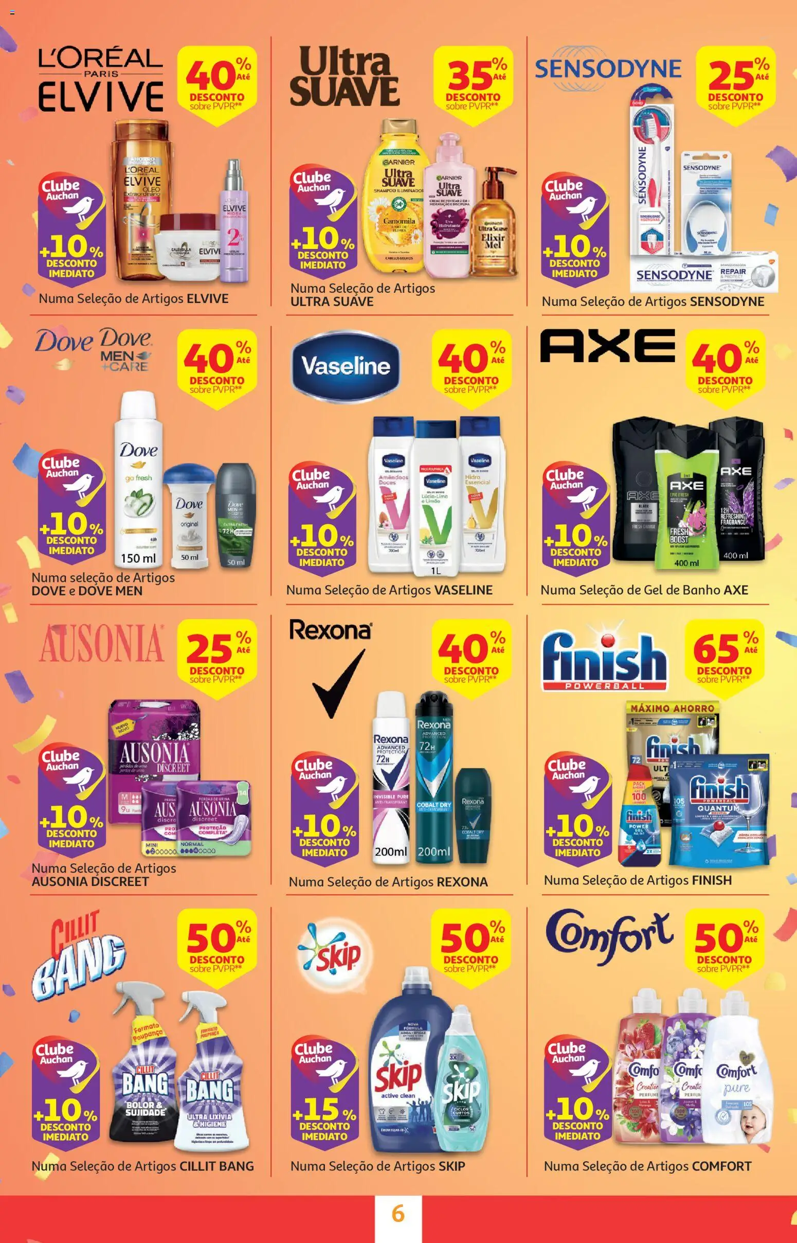 Auchan - Festa das Marcas │ válido de 03.03.2026 | Página: 6 | Produtos: Perfume, Shampoo, Gel de banho, Banho