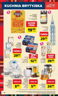 Pogląd oferty "Carrefour Gazetka - Kuchnia brytyjska" - ważna od 04.11.2025 | Strona: 8 | Produkty: Szklanka, Dzbanek, Kawa, Herbata