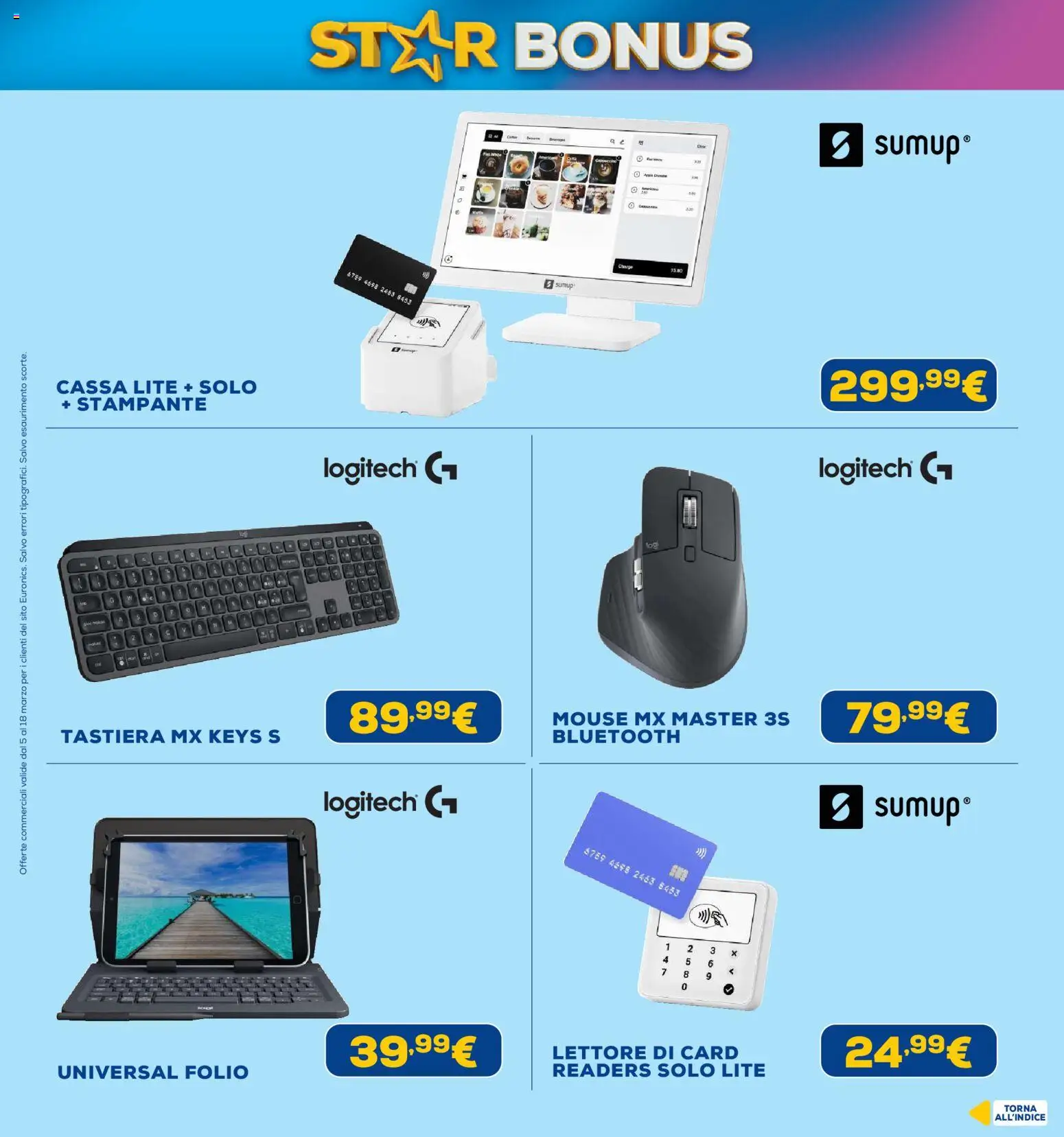 Volantino Euronics del 05.03.2026 | Pagina: 32 | Prodotti: Stampante, Mouse, Tastiera