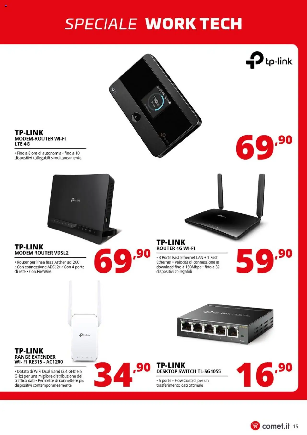Volantino Comet del 11.09.2025 | Pagina: 15 | Prodotti: Router, Range extender