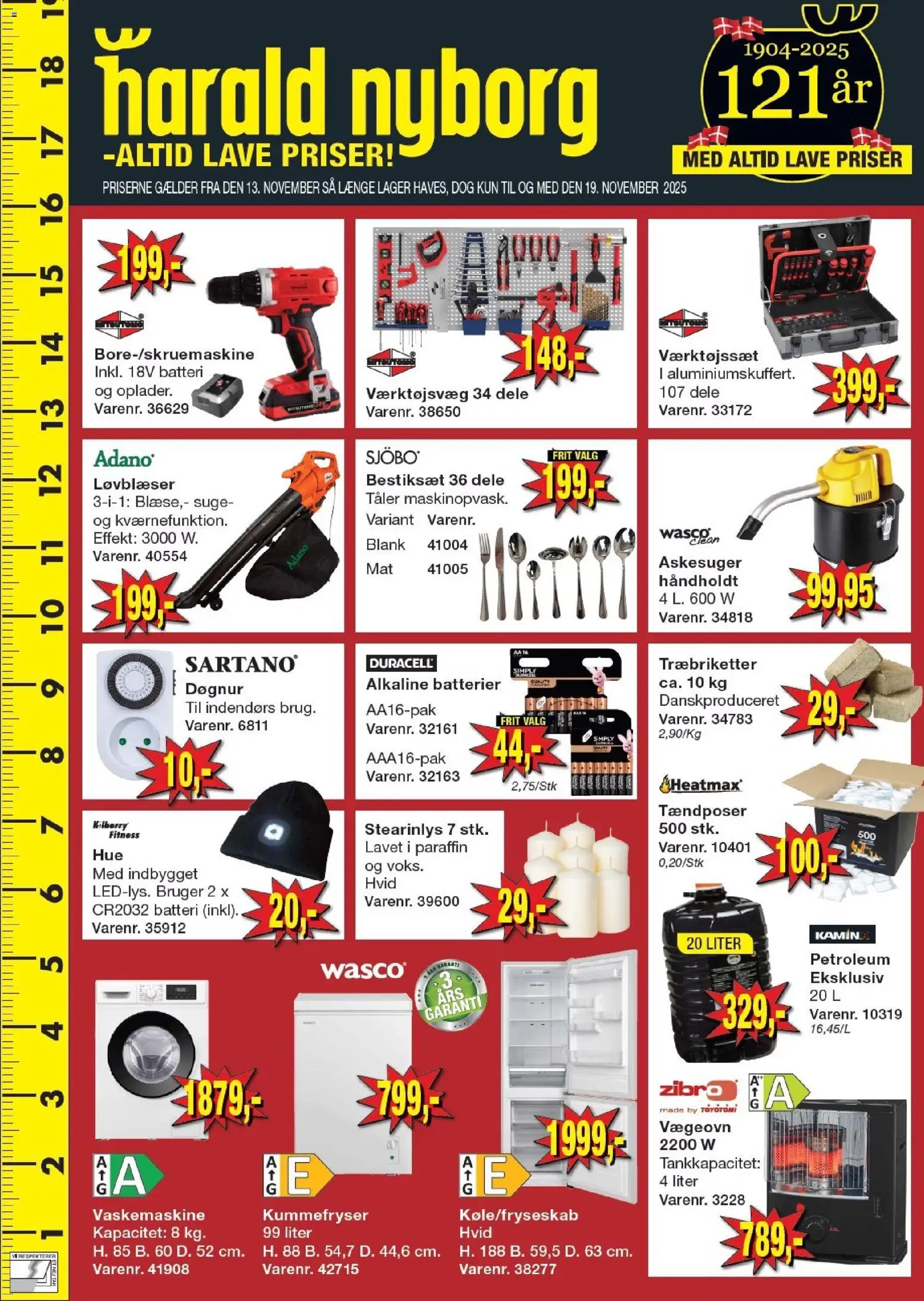 Harald Nyborg tilbudsavis – gyldig fra 13.11.2025 | Side: 1 | Produkter: Batterier, Vaskemaskine, Batteri
