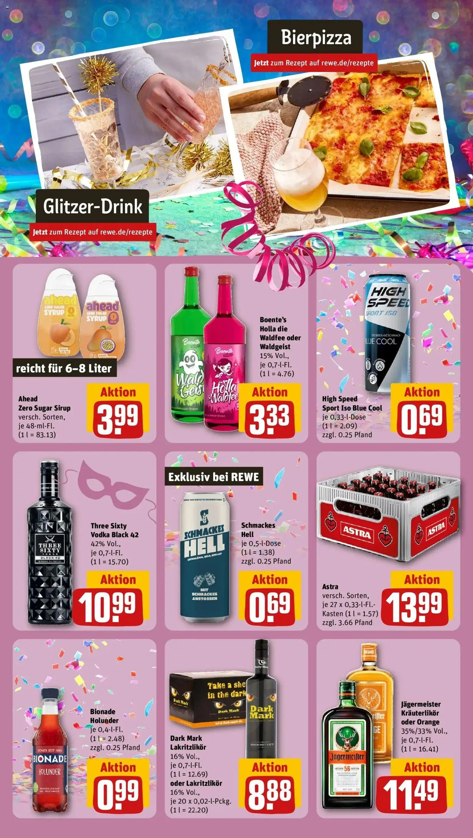 Rewe prospekt Essen	 – gültig ab 09.02.2026 | Seite: 21 | Produkte: Energy, Sirup, Jägermeister, Vodka