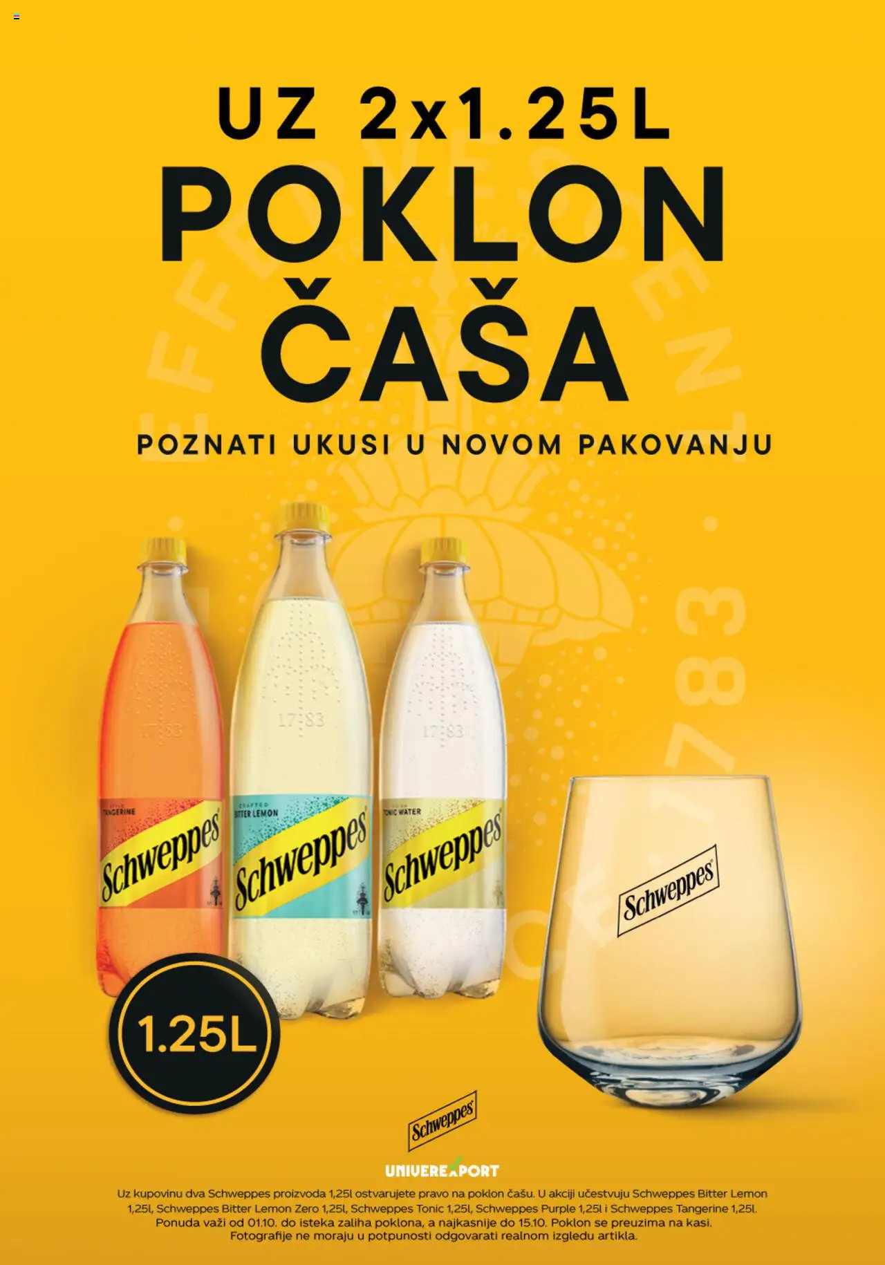 Univerexport katalog - važi od 01.10.2025 | Strana: 1 | Proizvode: Schweppes