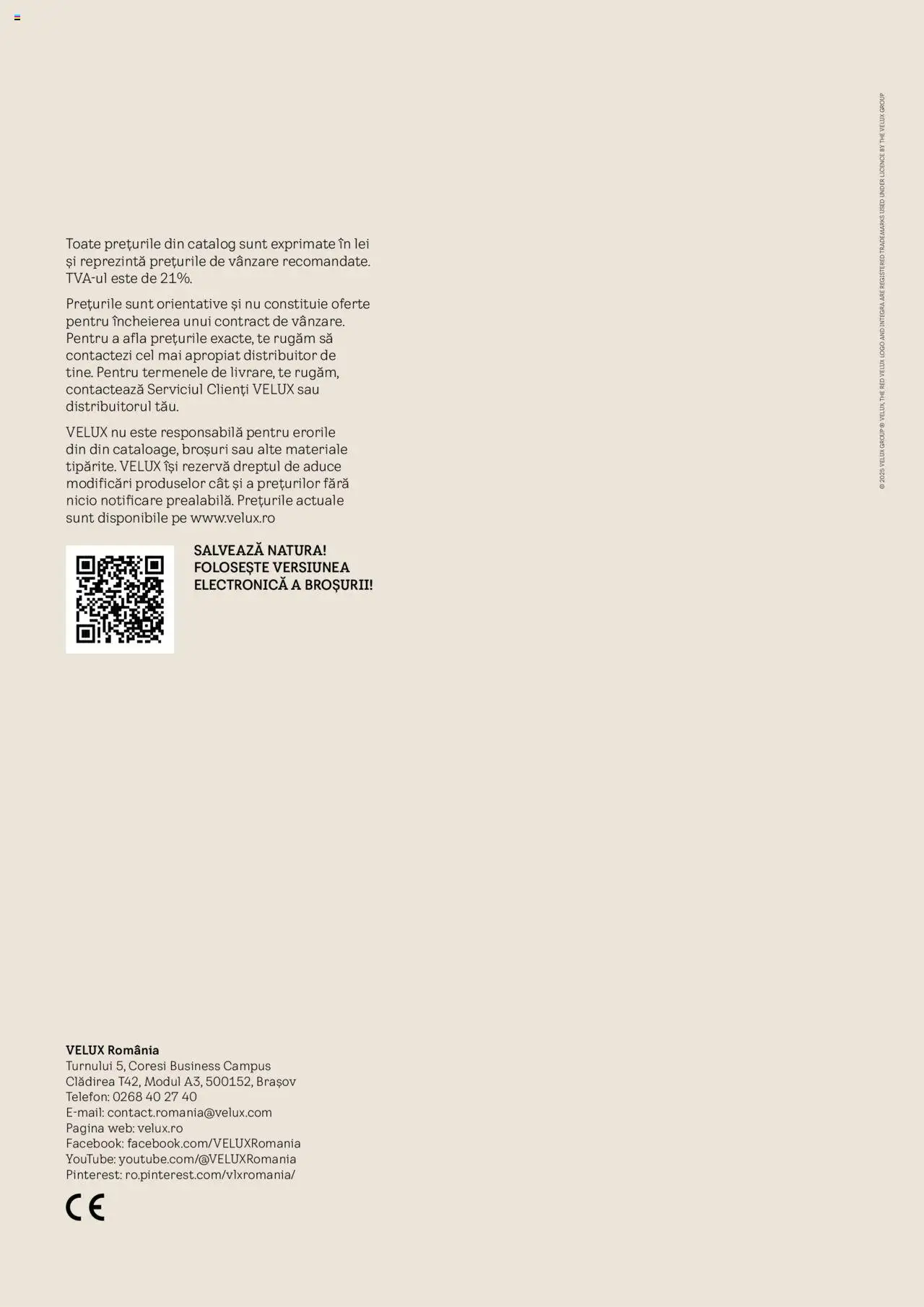 Velux catalog - Rulouri şi rolete – valabil de la 25.02.2025 | Pagină: 58 | Produse: Telefon