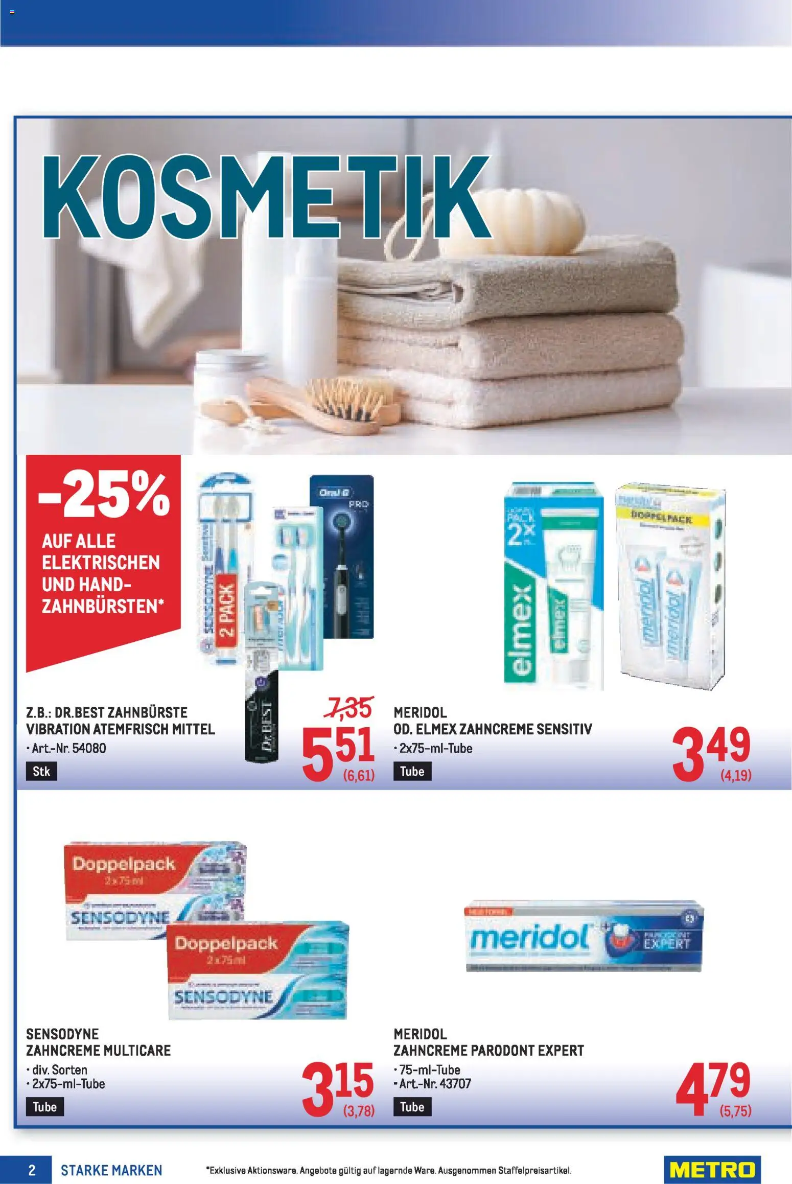 Metro Starke Marken gültig ab 19.02.2026 | Seite: 2 | Produkte: Zahnbürste