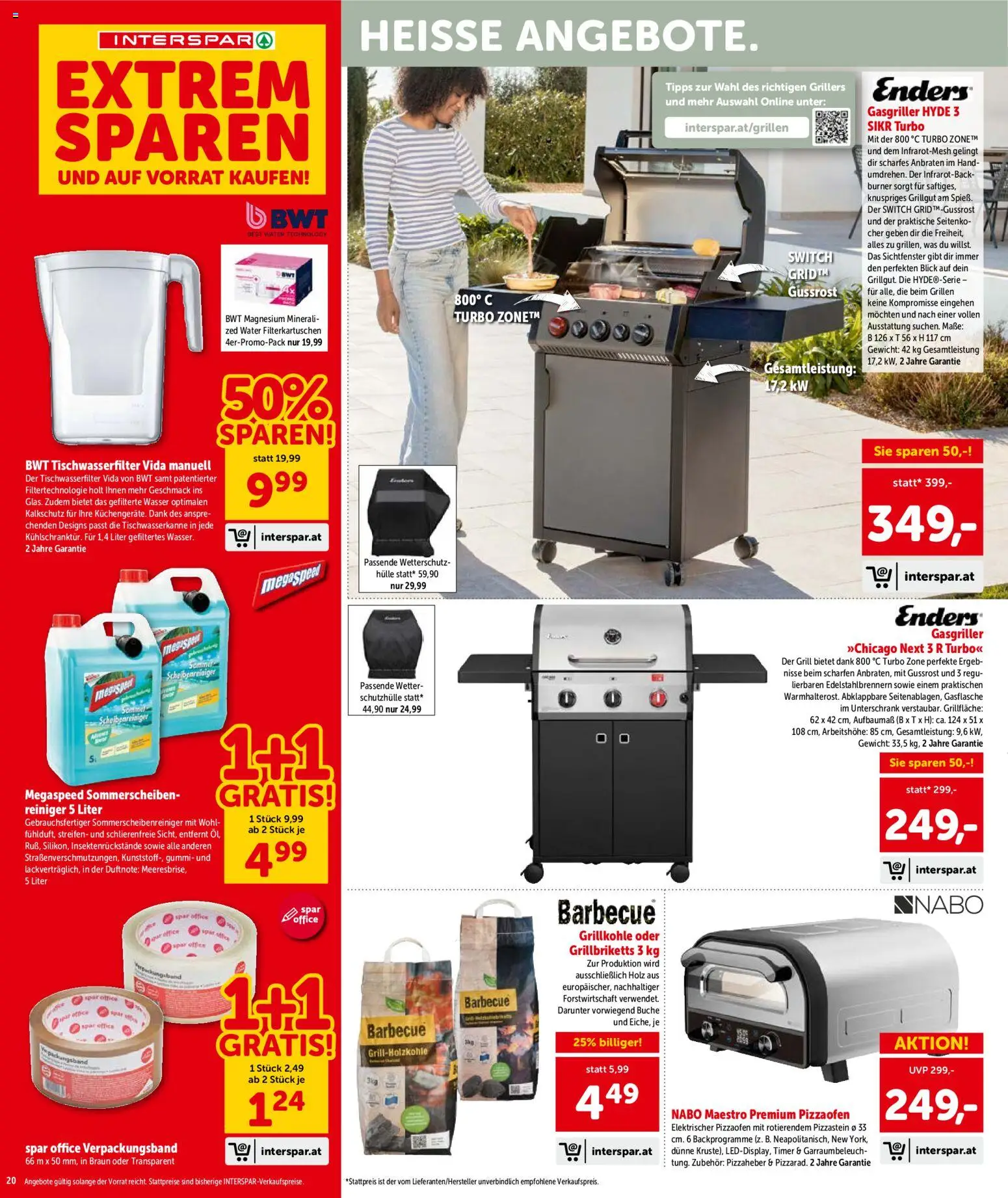 Interspar Flugblatt - Niederösterreich gültig ab 23.04.2026 | Seite: 20 | Produkte: Wasser, Hülle, Gewicht, Grill