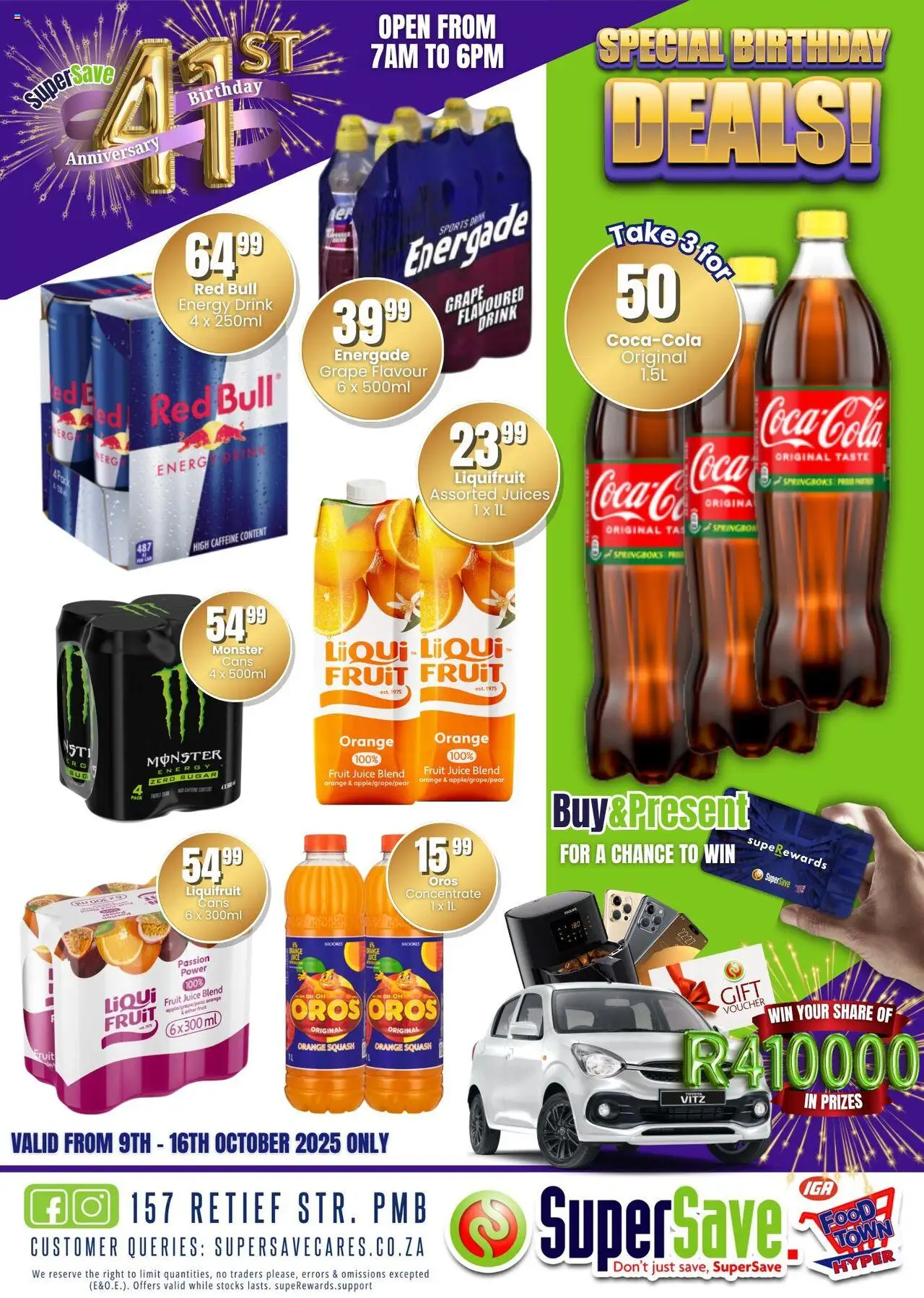 New Super Save catalogue – valid from 09.10.2025 | Page: 60 | Products: Squash, Juice, Fruit, Sugar
