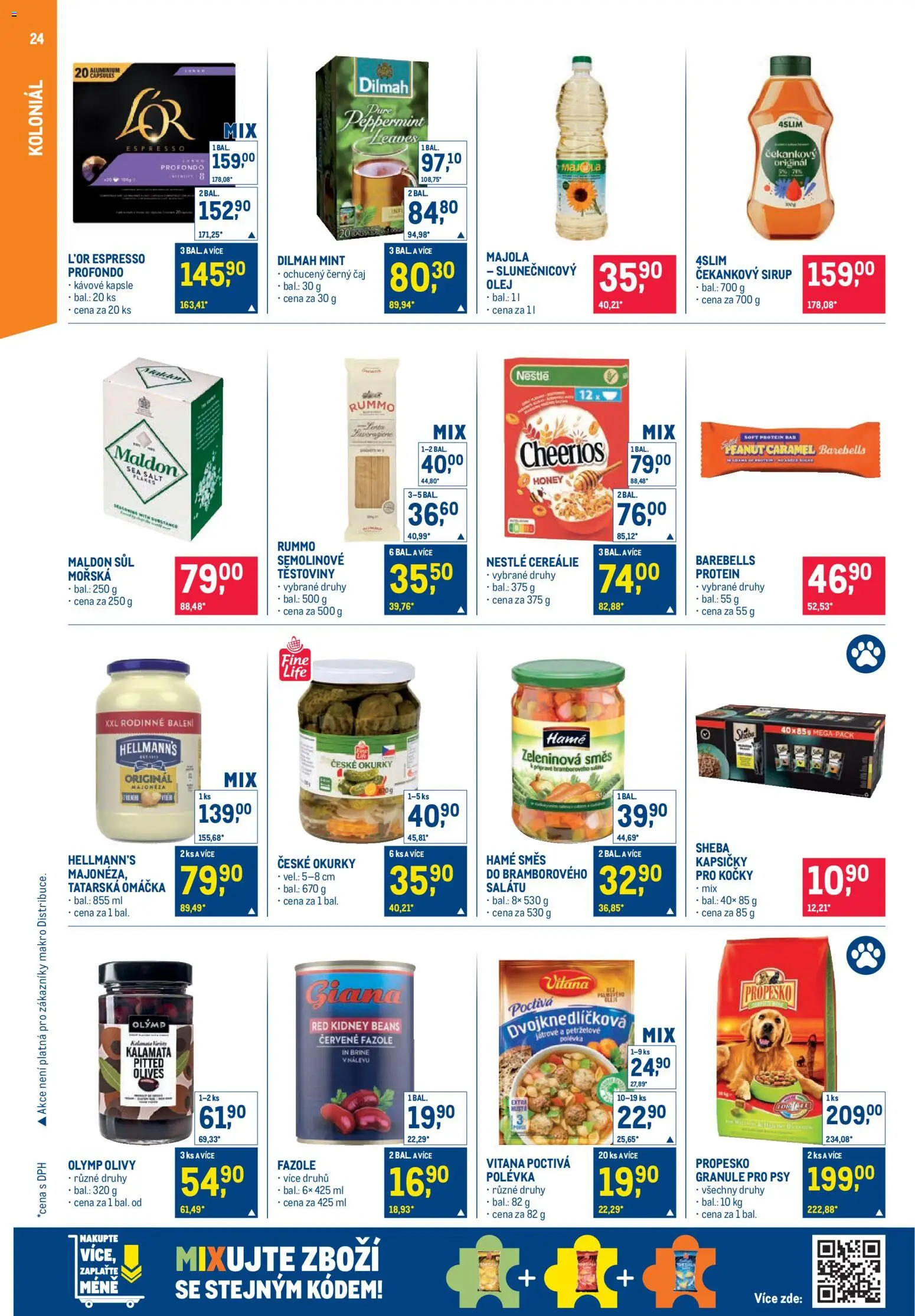 Makro leták - Pro milovníky jídla od 19.11.2025 | Strana: 24 | Produkty: Sirup, Sheba, Fazole, Protein