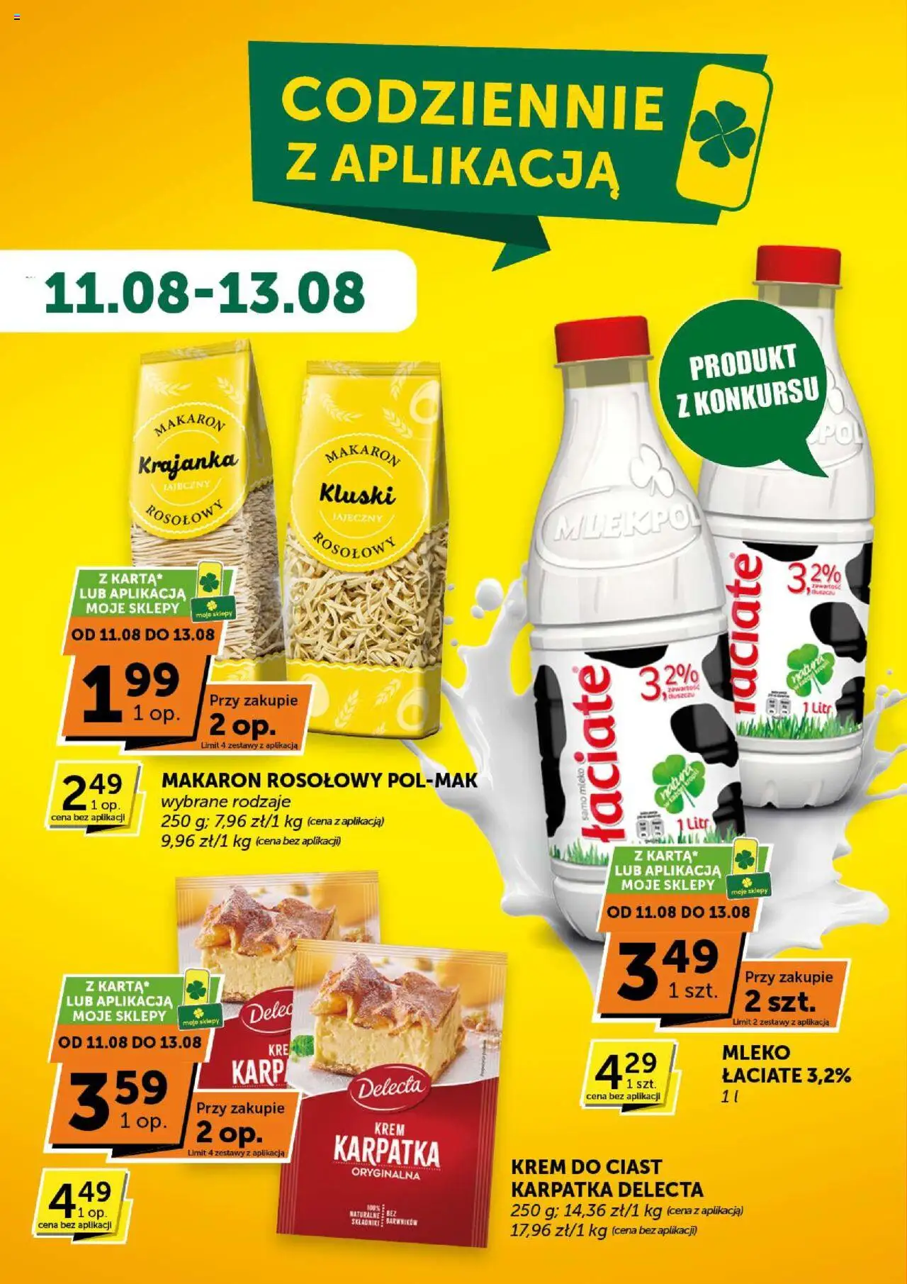 Groszek Gazetka od 07.08.2025 | Strona: 10 | Produkty: Karp, Mleko, Makaron, Krem