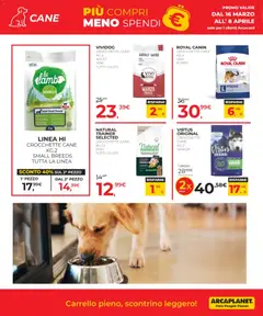 Anteprima del volantino Arcaplanet volantino valido a partire dal 16.03.2026 | Pagina: 10 | Prodotti: Manzo, Crocchette, Carrello, Crocchette cane