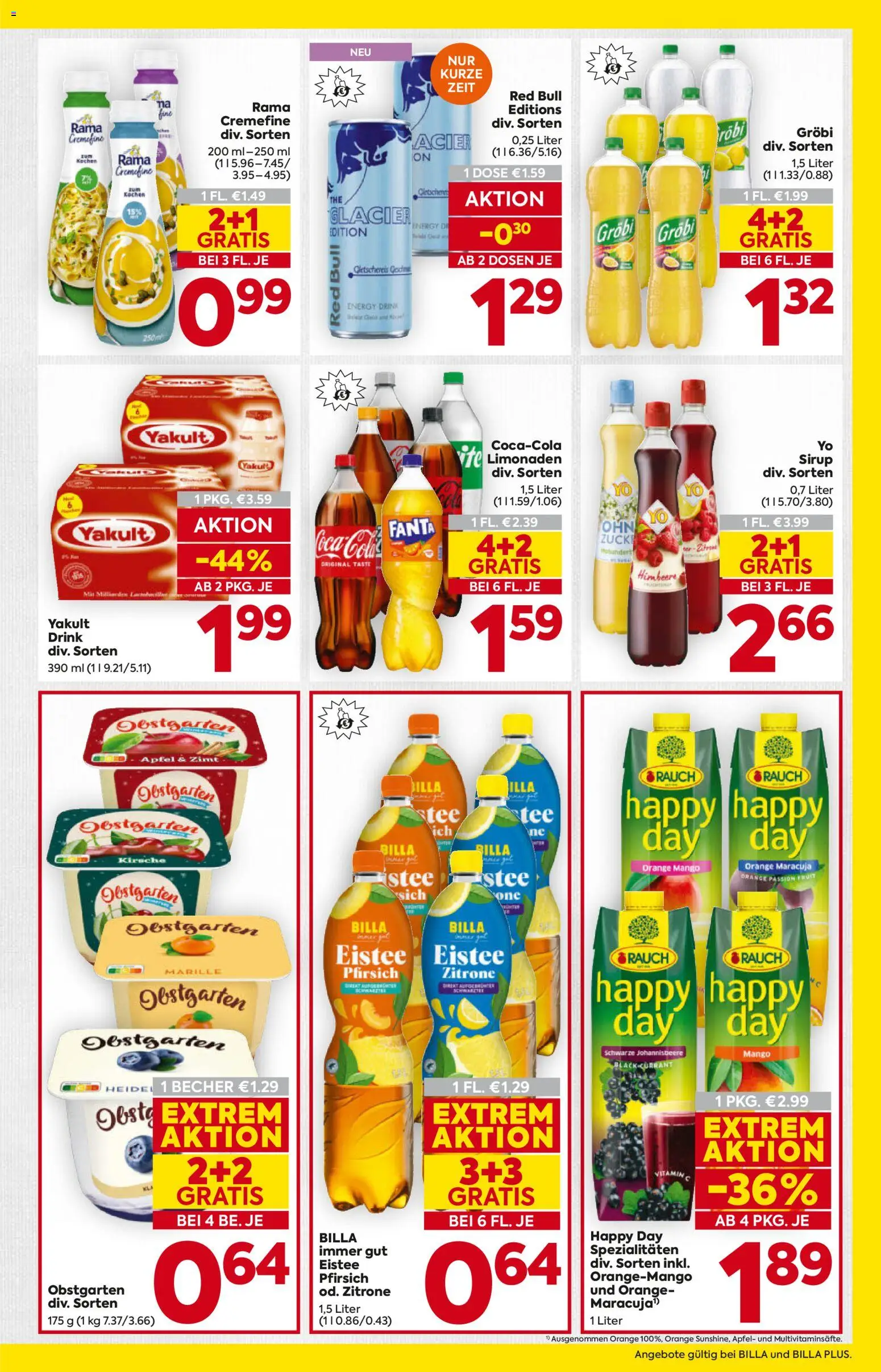 Billa AT akciós ujság - amely érvényes a következő dátumtól: 15.01.2026 | Oldal: 15 | Termékek: Fanta, Rama, Red bull, Mangó