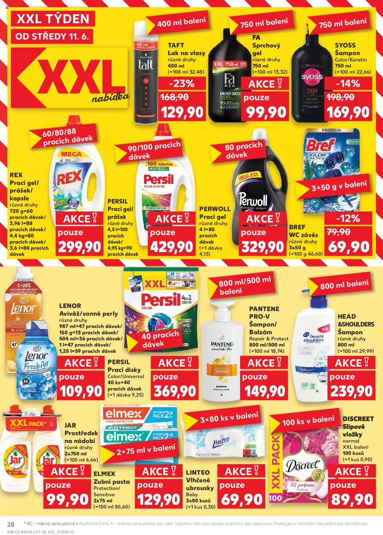 Kaufland leták - Chomutov od 11.06.2025 | Strana: 28 | Produkty: Pantene Pro-V, Prací gel, Nádobí, Šampon