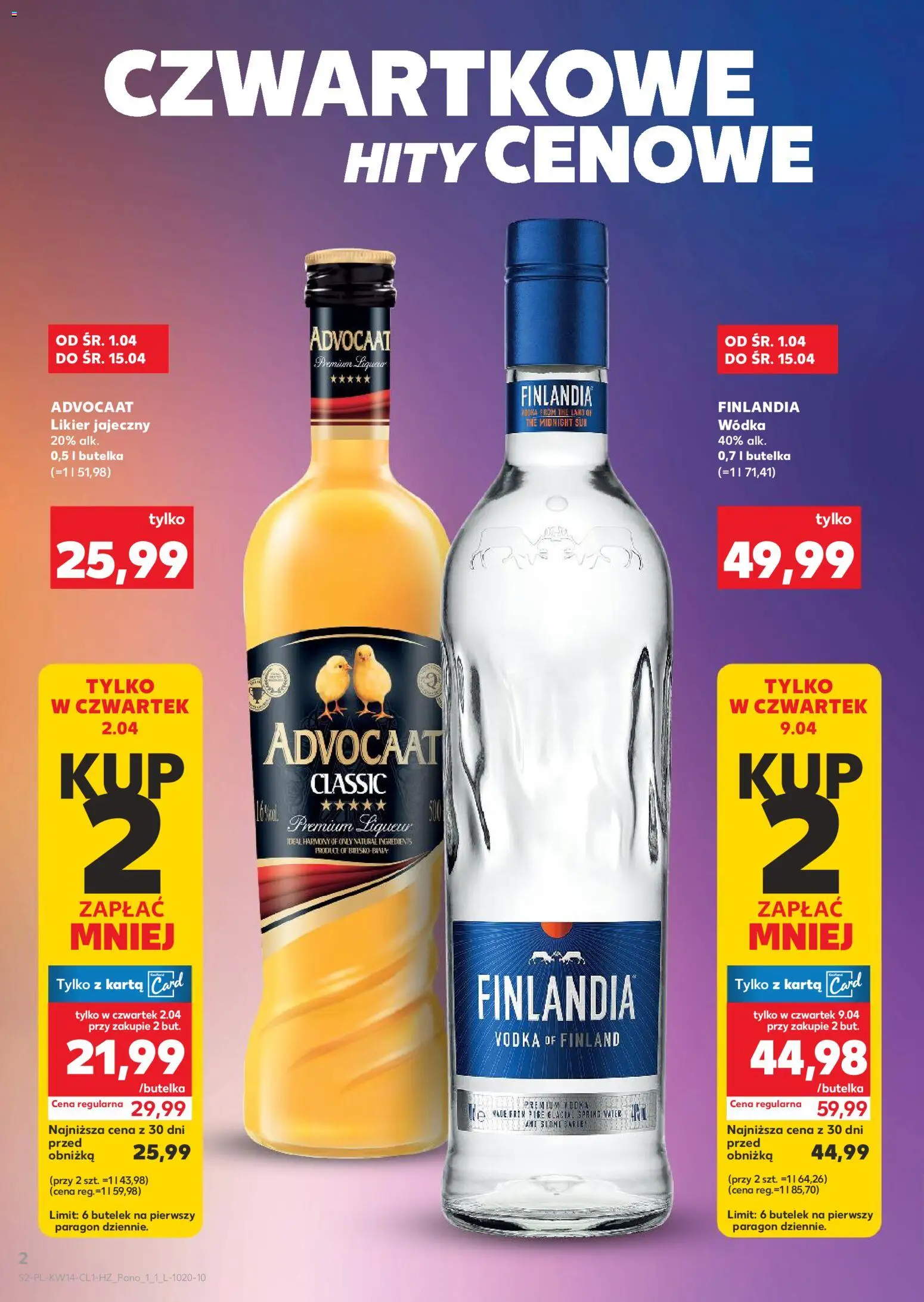 Kaufland Polsko leták - Barek od 01.04.2026 | Strana: 2 | Produkty: Vodka