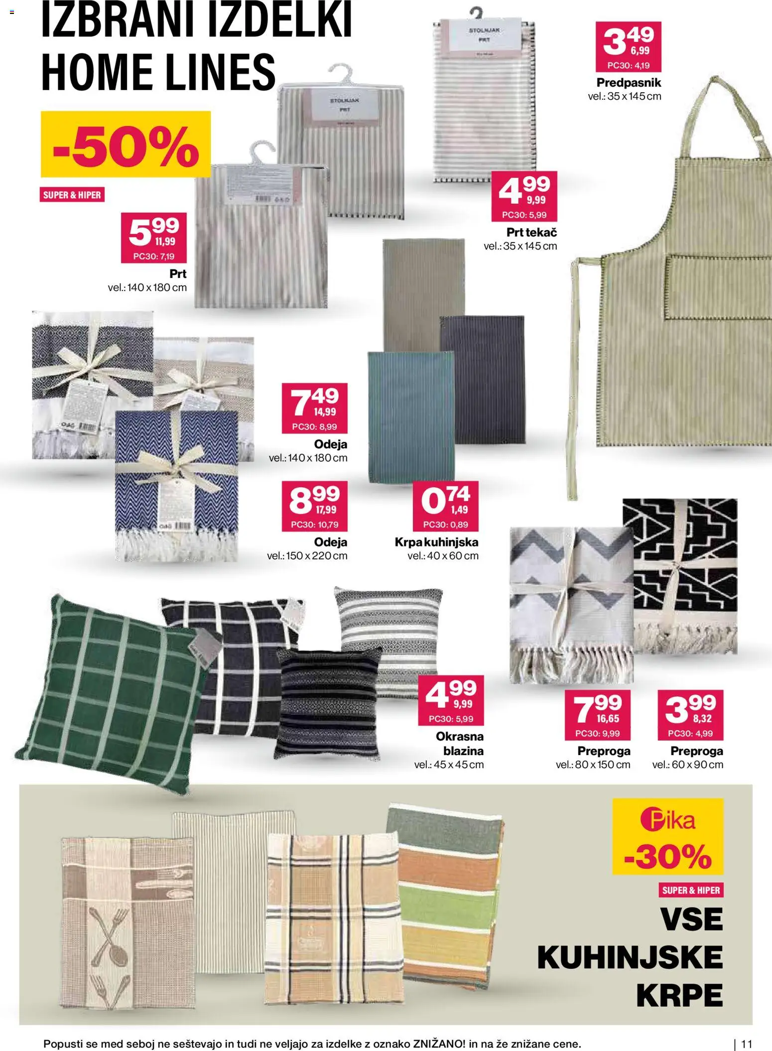 Novi Mercator katalog ponudbe – veljaven od 14.01.2026 | Stran: 11 | Izdelki: Tekač, Blazina, Odeja, Preproga