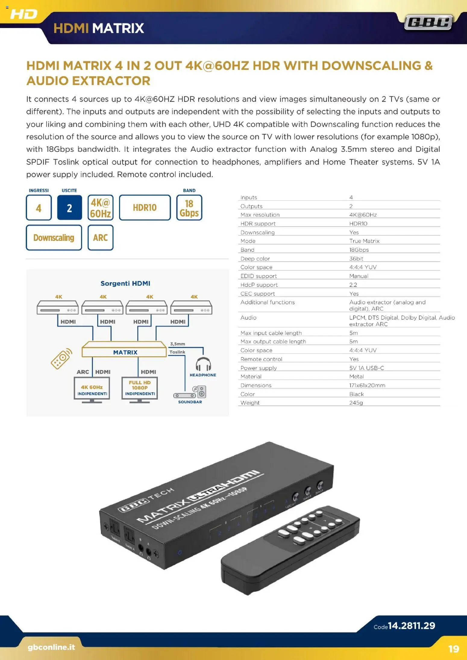 Volantino GBC del 16.12.2025 | Pagina: 19 | Prodotti: Soundbar, The, TV, Audio