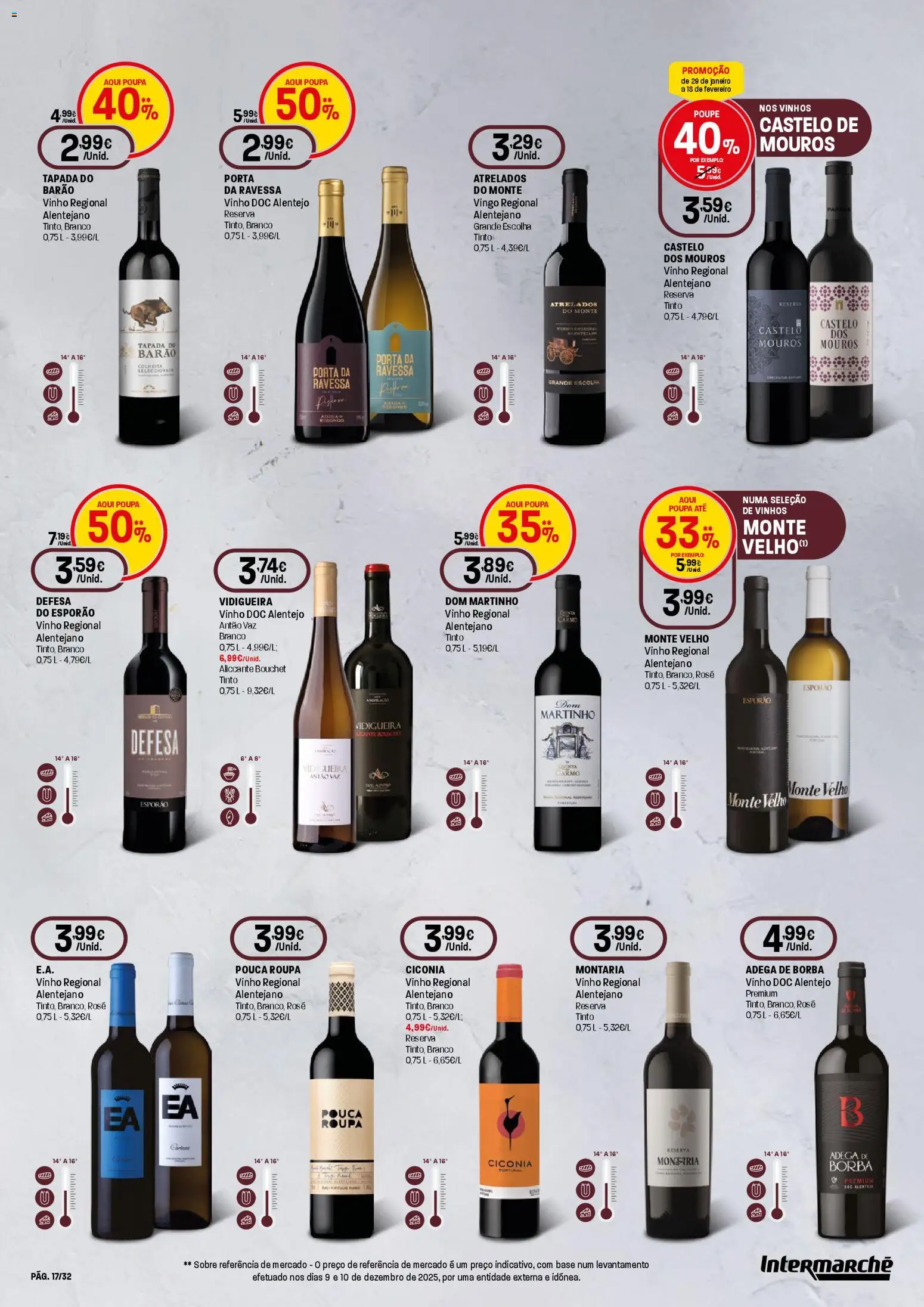 Intermarché - Queijos, Vinhos e Enchidos Super │ válido de 29.01.2026 | Página: 17 | Produtos: Porta, Base, Vinho