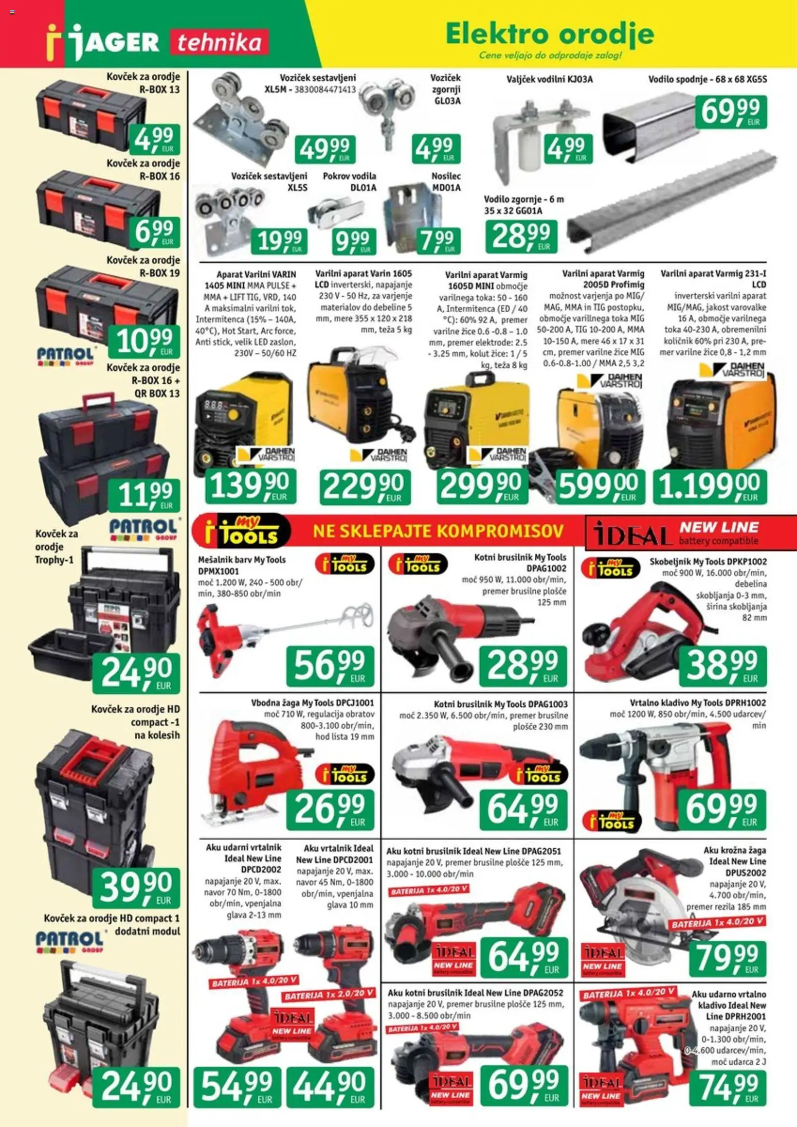 Novi Jager katalog ponudbe – veljaven od 01.04.2026 | Stran: 10 | Izdelki: Teza, Orodje, Vrtalnik, Kladivo