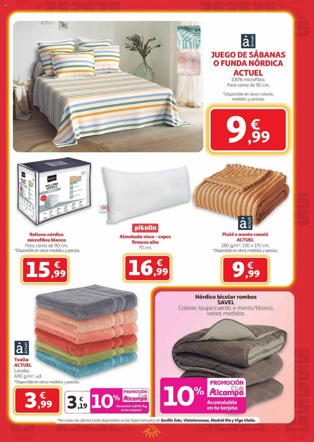 Alcampo - Canarias │ válido desde el 25.09.2025 | Página: 29 | Productos: Copos, Manta, Funda, Cama