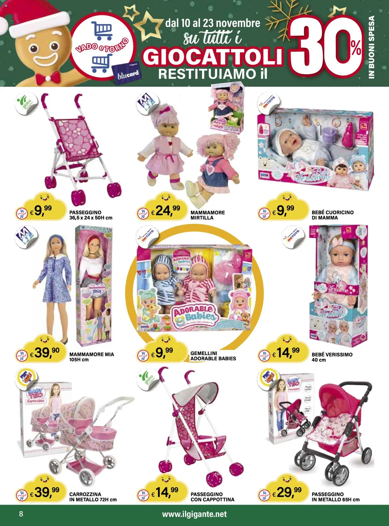 Volantino Il Gigante del 10.11.2025 | Pagina: 8 | Prodotti: Passeggino