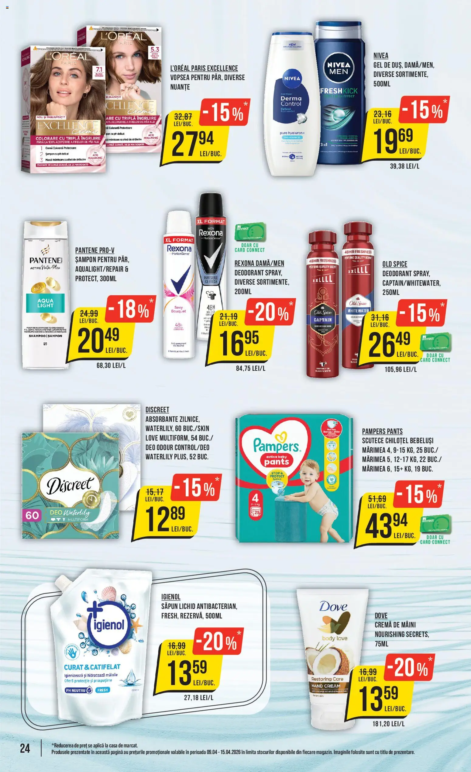 Noul catalog Mega Image – valabil de la 09.04.2026 | Pagină: 24 | Produse: Body, Săpun, Deodorant, Săpun lichid