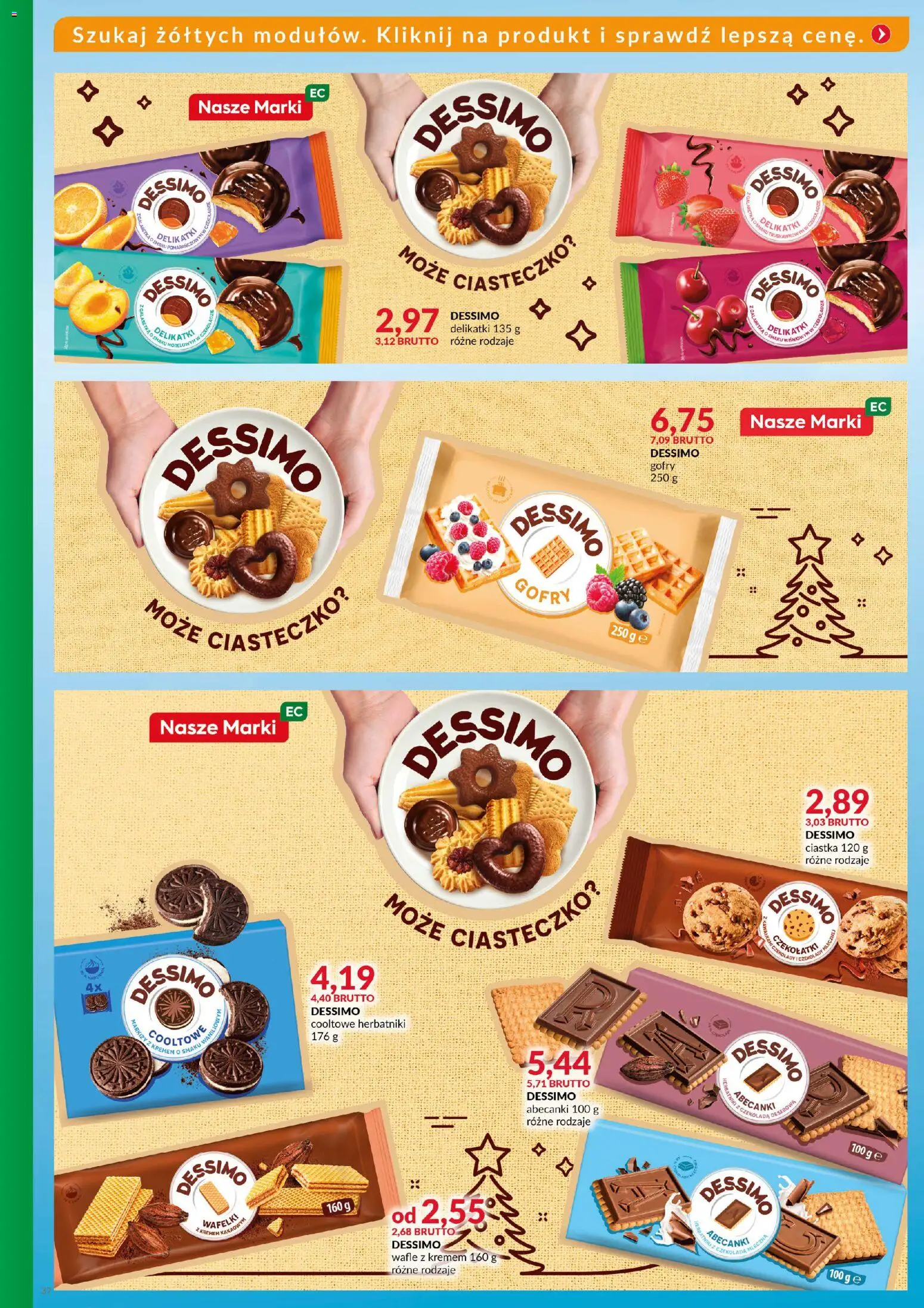 Eurocash Gazetka - Katalog Artykułów Spożywczych od 14.12.2025 | Strona: 37 | Produkty: Wafle, Herbatniki, Czekolada, Czekolada deserowa