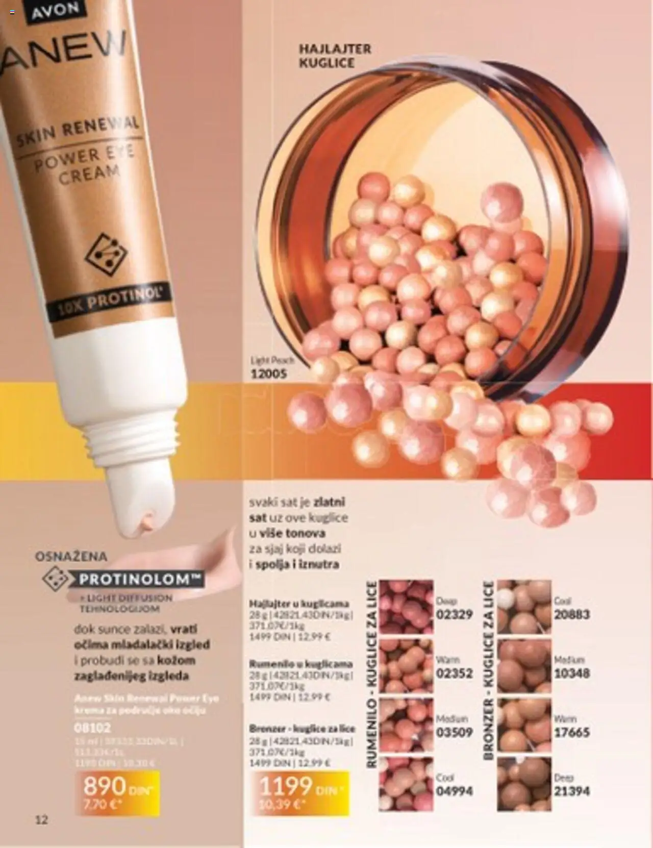 AVON katalog - važi od 01.08.2025 | Strana: 12 | Proizvode: Bronzer, Rumenilo, Krema
