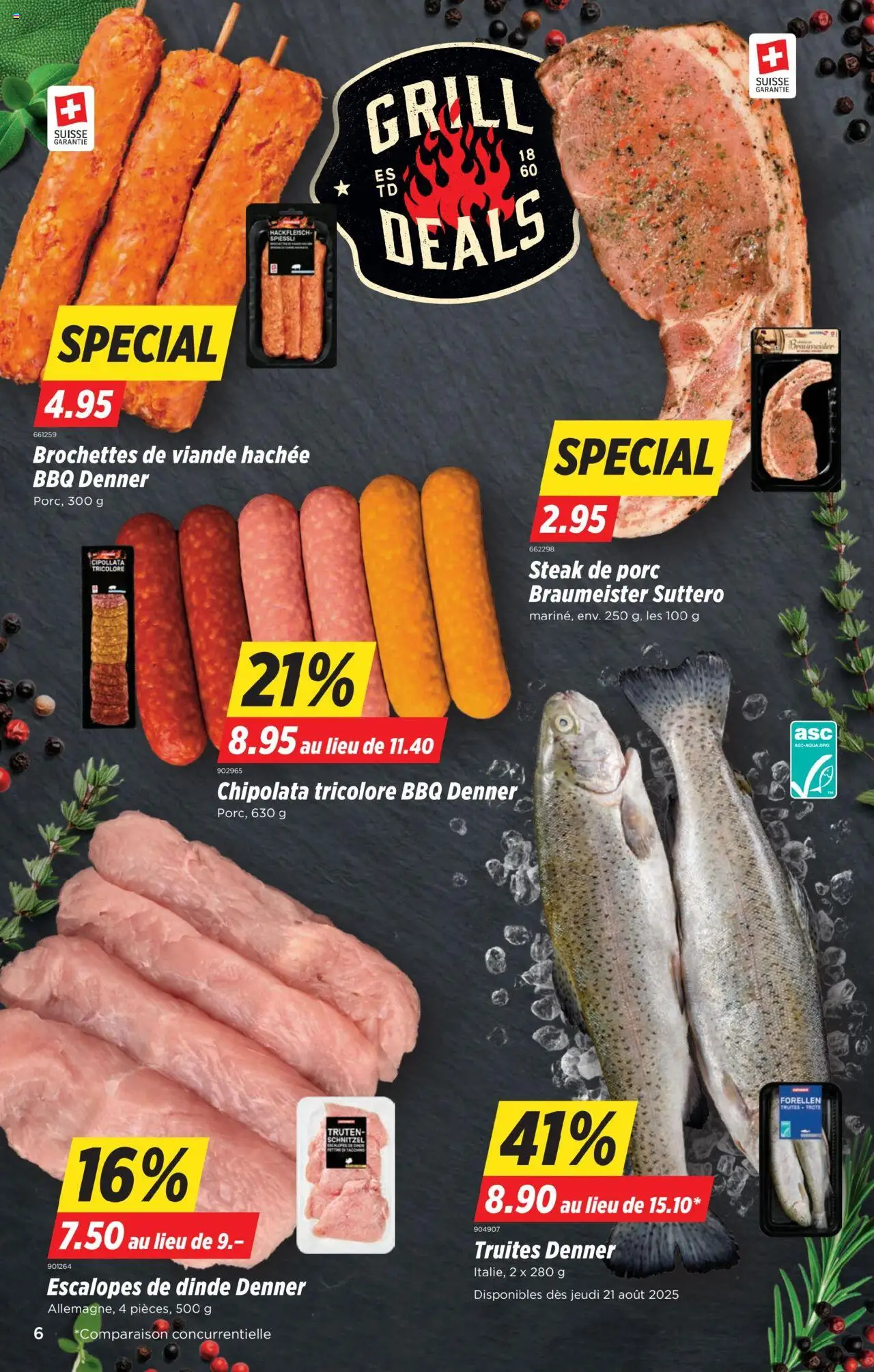 Denner Aktionen FR ab 19.08.2025 | Seite: 6 | Produkte: Grill