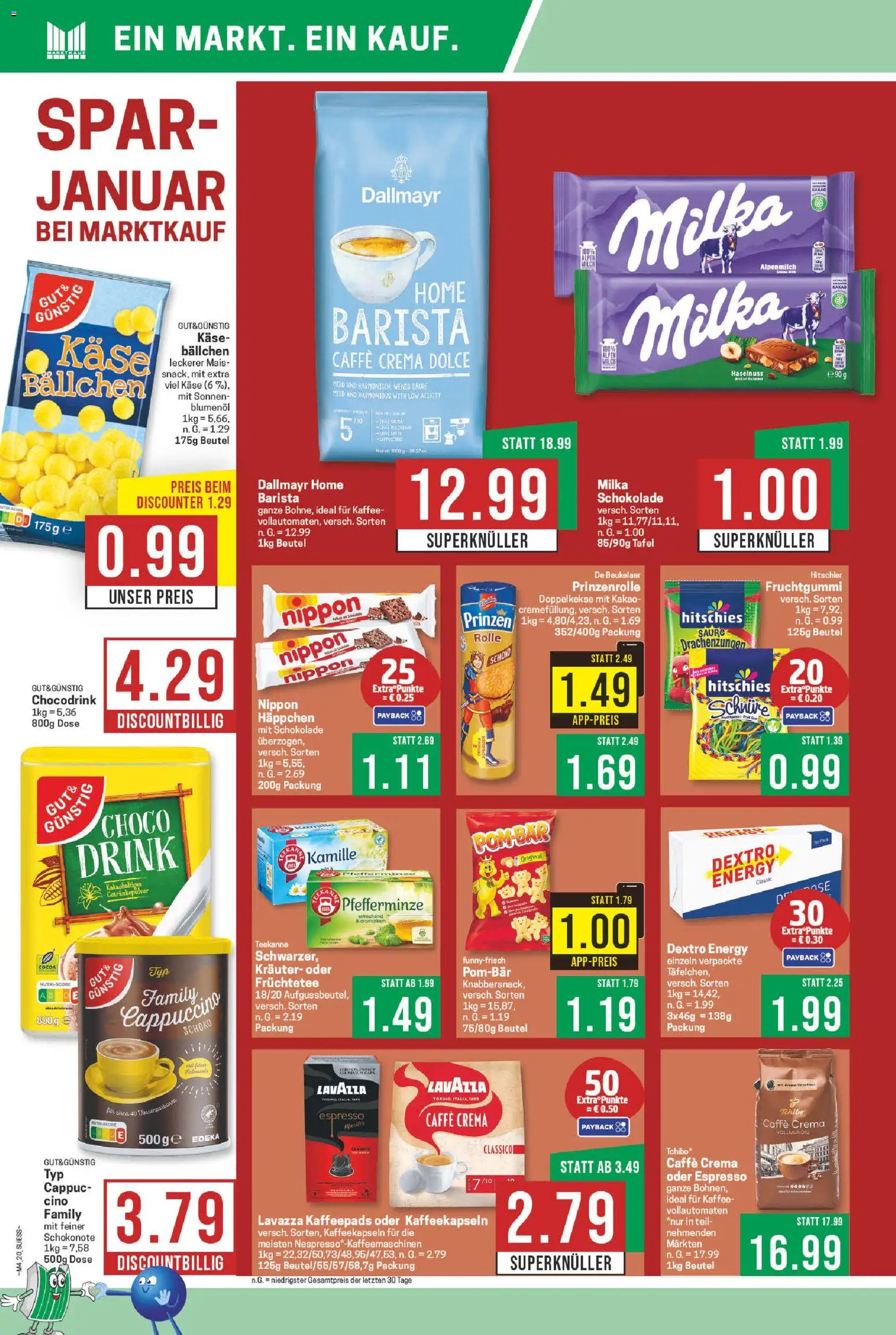 Marktkauf Prospekt 	 – gültig ab 19.01.2026 | Seite: 20 | Produkte: Energy, Milka, Dallmayr, Teekanne