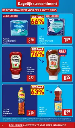 Aldi folder week 49 - Voorbeeld van een folder van Aldi, geldig van 01.12.2025 | Pagina: 4 | Producten: Tomaten, Ketchup