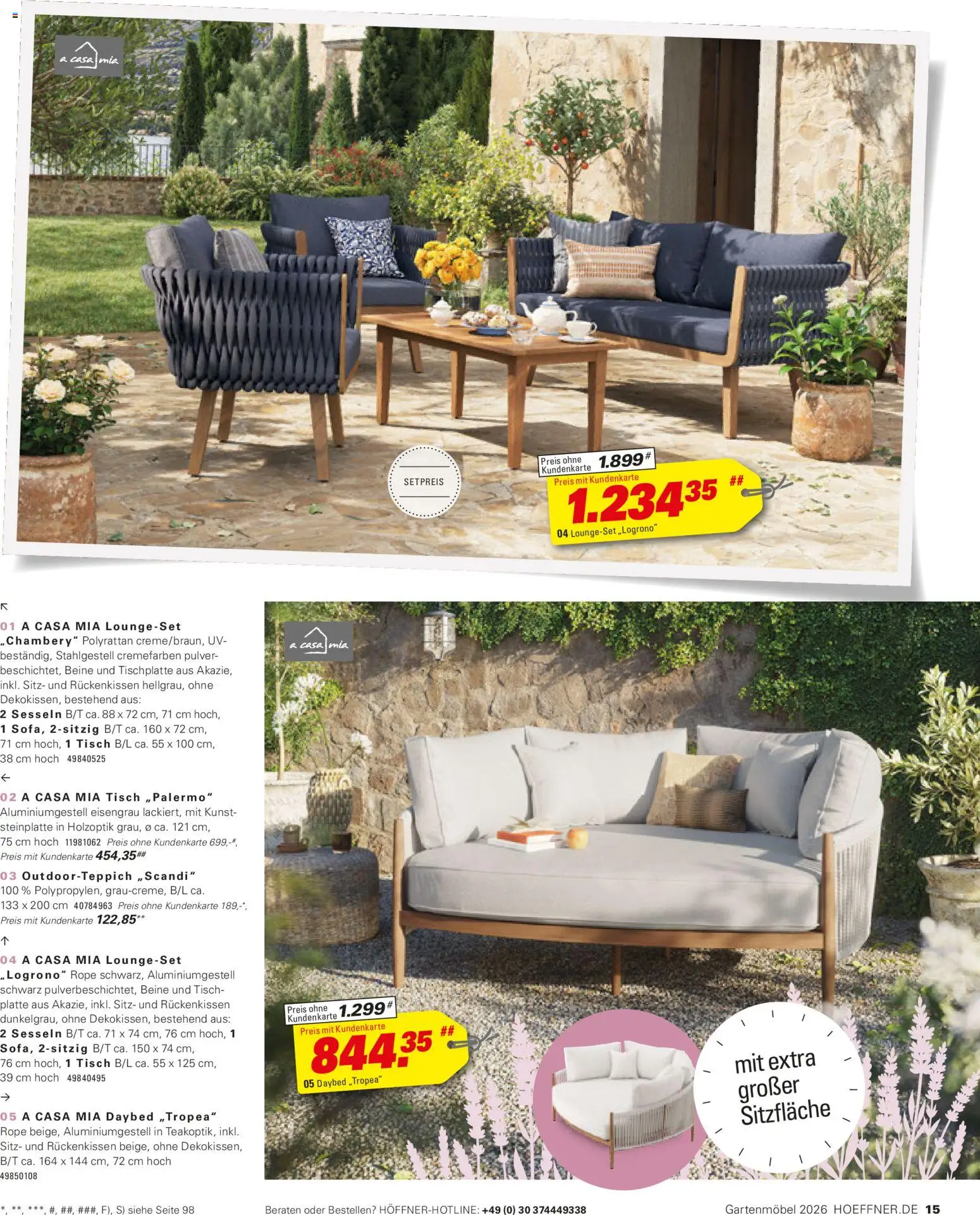 Höffner Prospekt Gartenmöbel – gültig ab 27.03.2026 | Seite: 15 | Produkte: Tisch