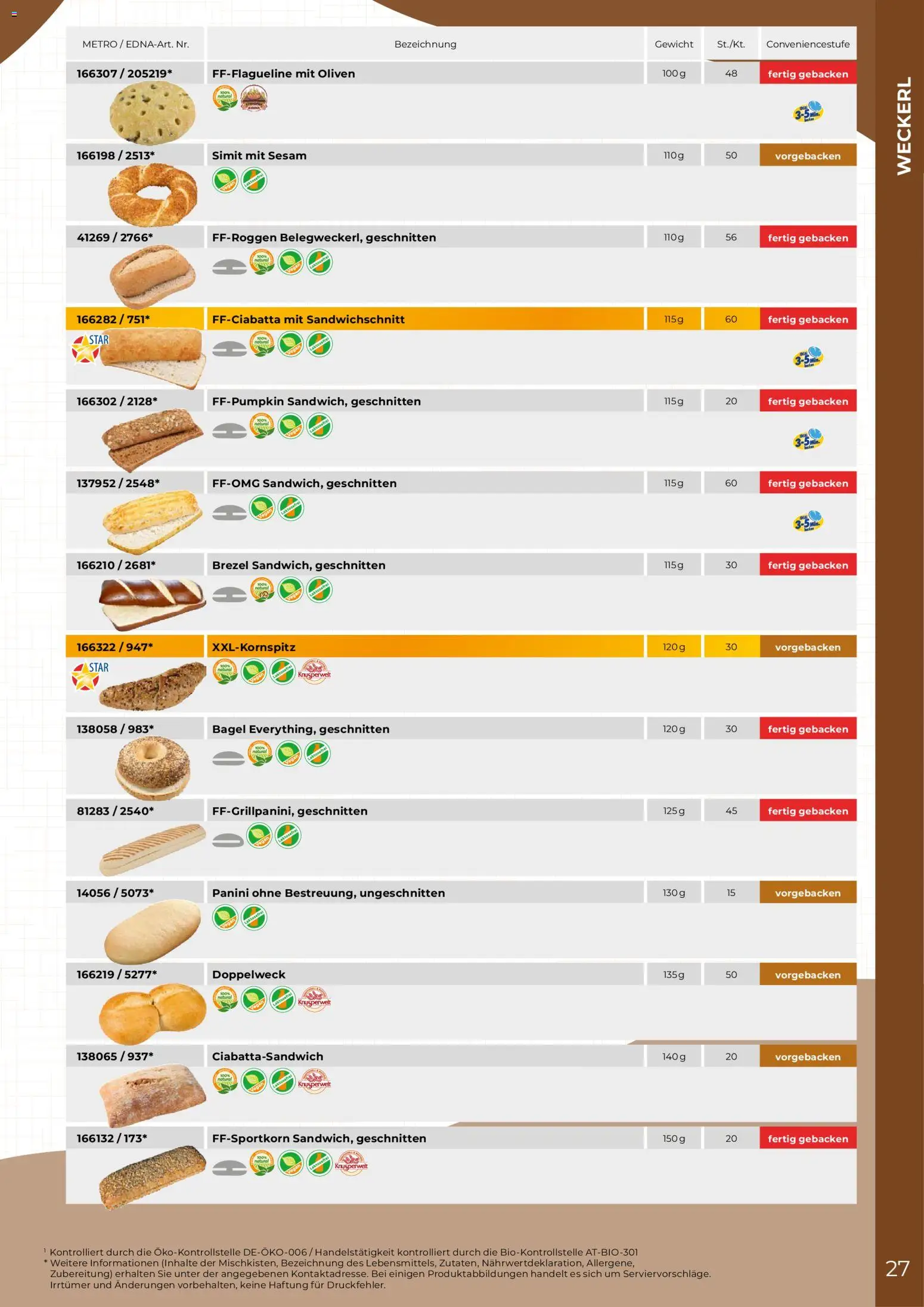 Metro EDNA Katalog 2026 gültig ab 19.02.2026 | Seite: 27 | Produkte: Szeder, Gewicht