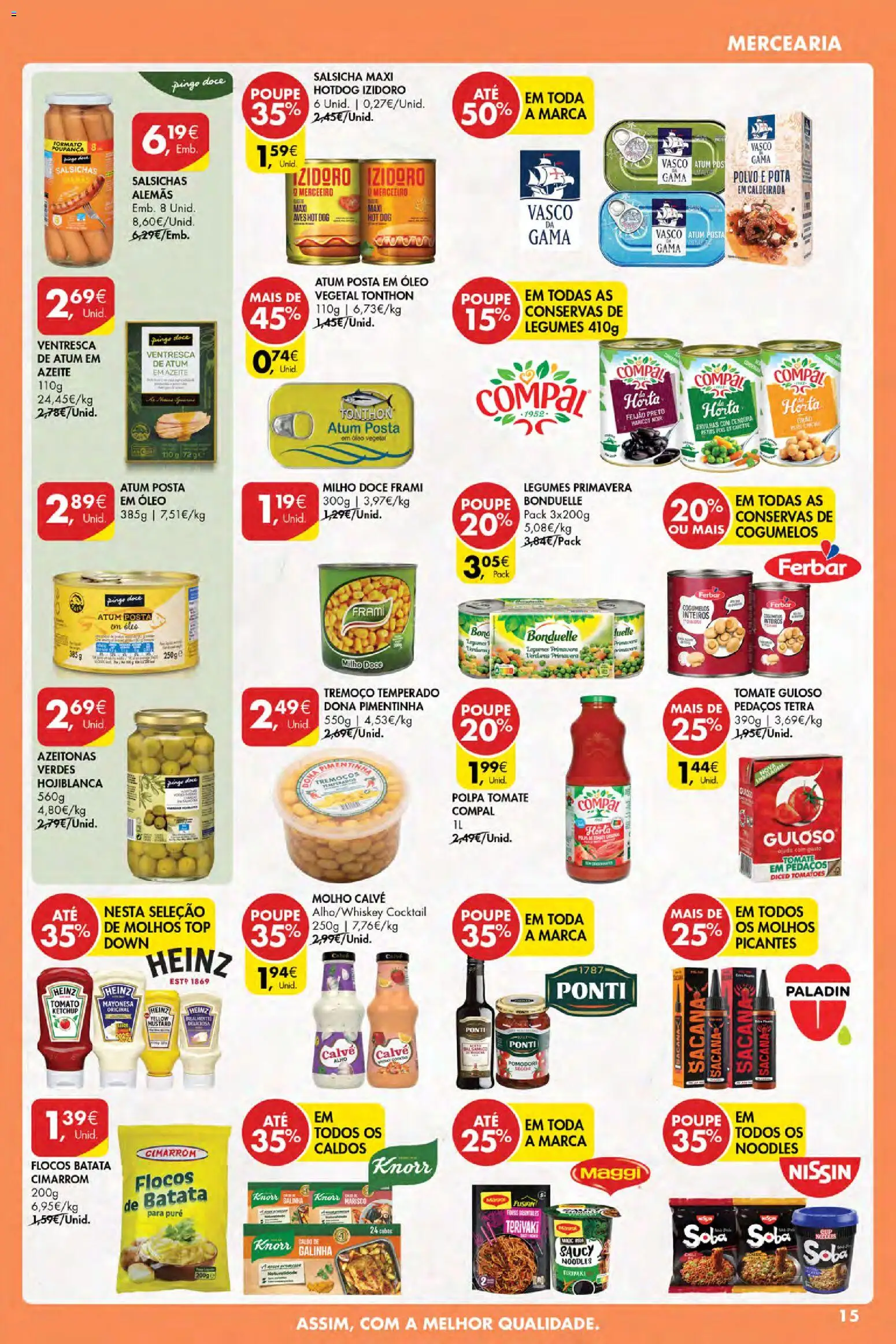Pingo Doce Poupe Esta Semana Açores │ válido de 23.10.2025 | Página: 15 | Produtos: Atum, Polvo, Knorr, Óleo