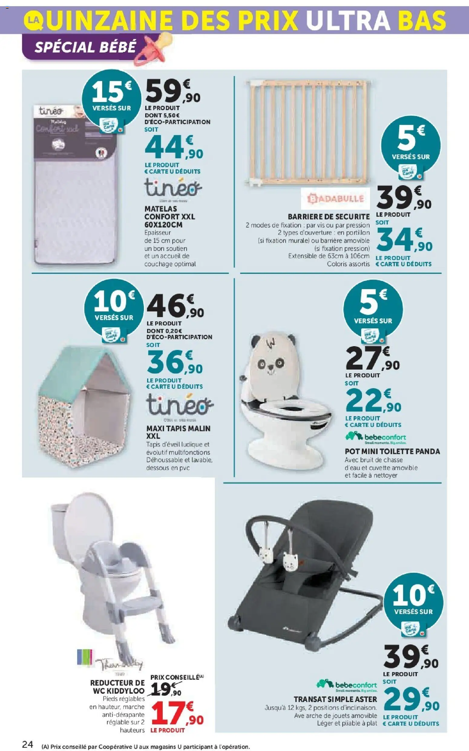{H1} | Page: 24 | Produits: Jouets, Matelas, Tapis, Barrière de sécurité