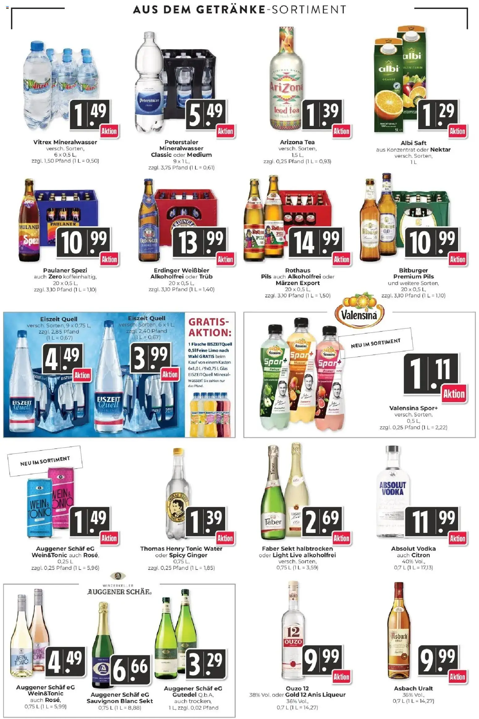 Edeka prospekt Schliengen	 – gültig ab 05.04.2026 | Seite: 10 | Produkte: Bitburger, Mineralwasser, Wein, Asbach