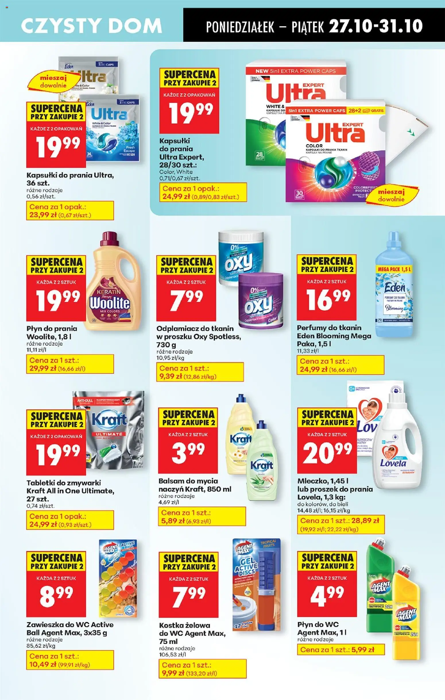 Biedronka gazetka od 27.10.2025 | Strona: 79 | Produkty: Oxy, Perfumy, Kapsułki do prania, Proszek do prania