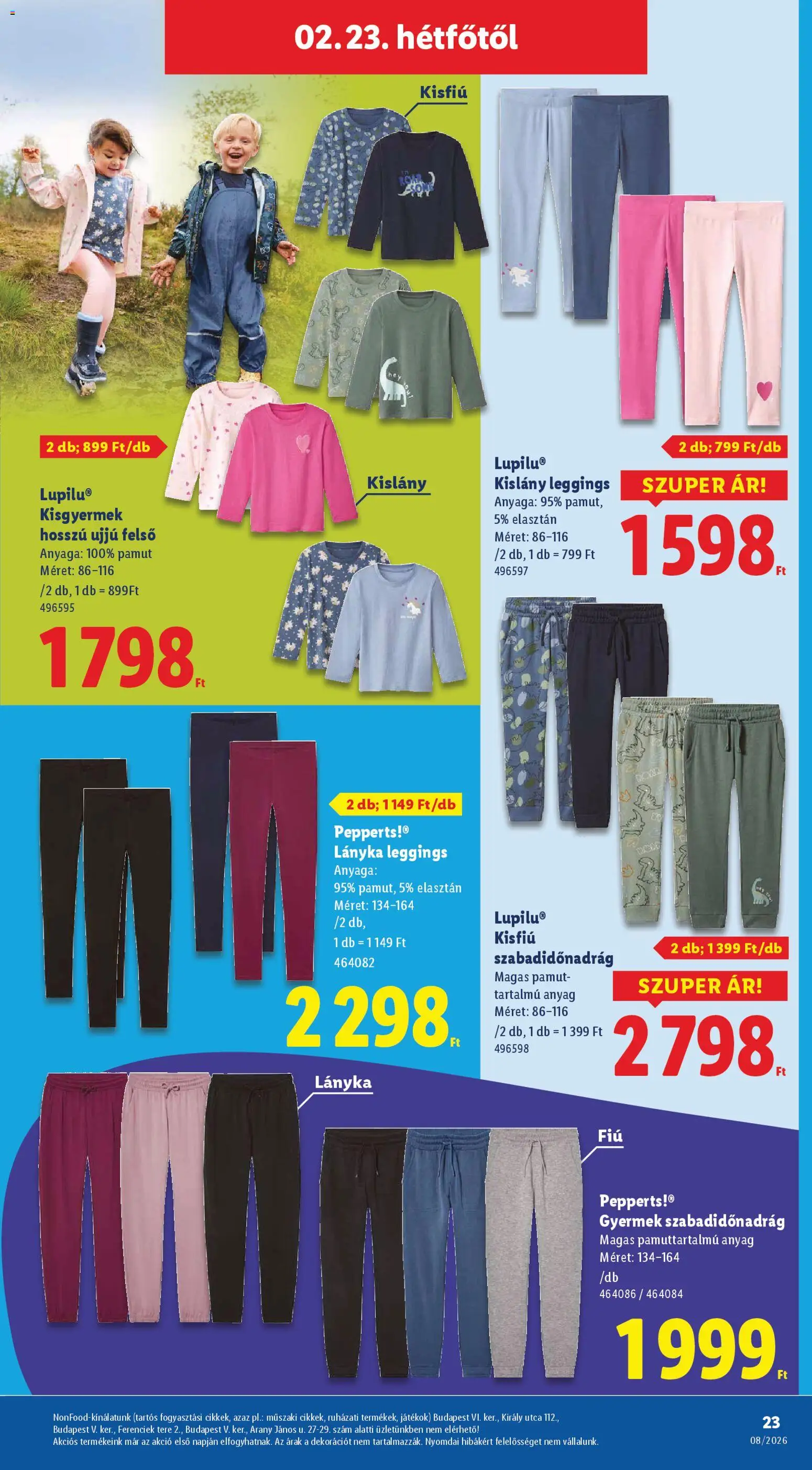 Lidl akciós ujság - amely érvényes a következő dátumtól: 19.02.2026 | Oldal: 23