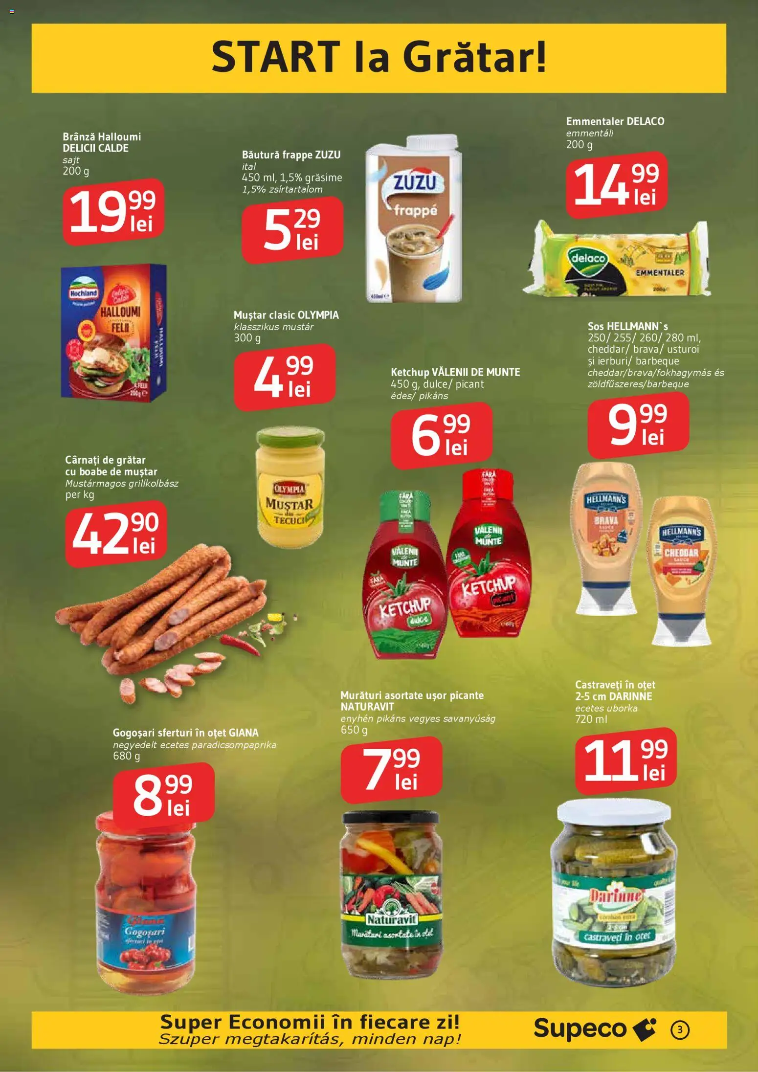 Noul catalog Supeco – valabil de la 16.04.2026 | Pagină: 3 | Produse: Grătar, Ketchup, Castraveți, Usturoi