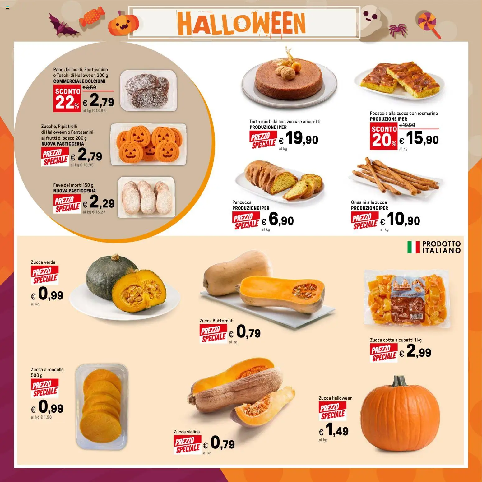 Volantino Iper del 24.10.2025 | Pagina: 42 | Prodotti: Pane, Fantasmini, Zucca, Grissini