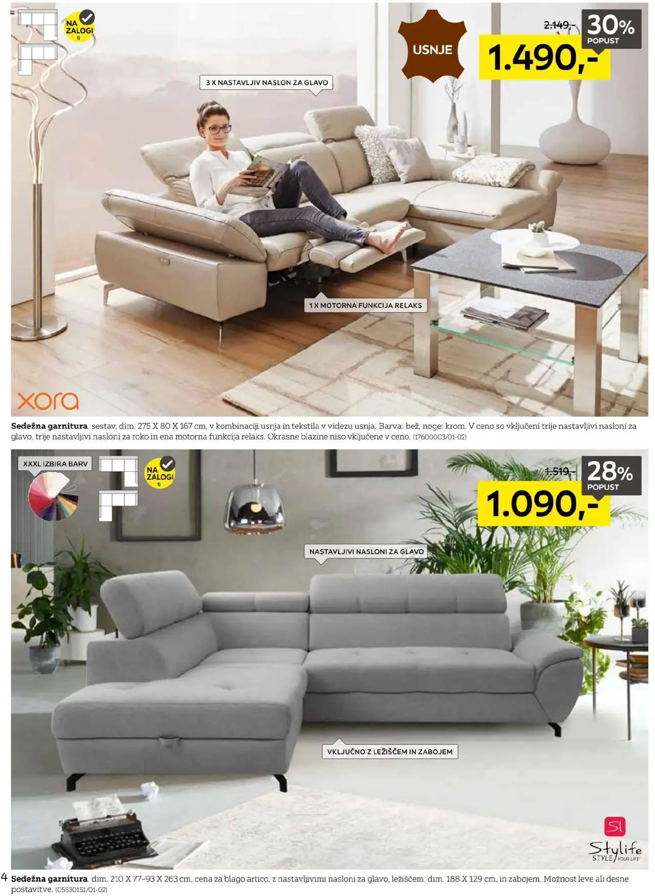 Novi XXXL Lesnina katalog ponudbe – veljaven od 01.09.2025 | Stran: 4 | Izdelki: Barva