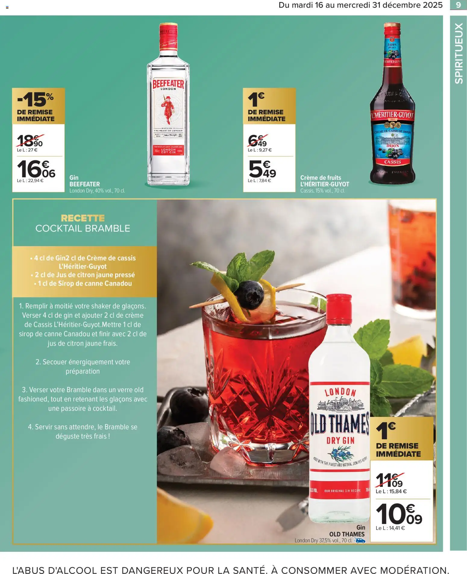 {H1} | Page: 11 | Produits: Jus de citron, Jus, Gin, Crème