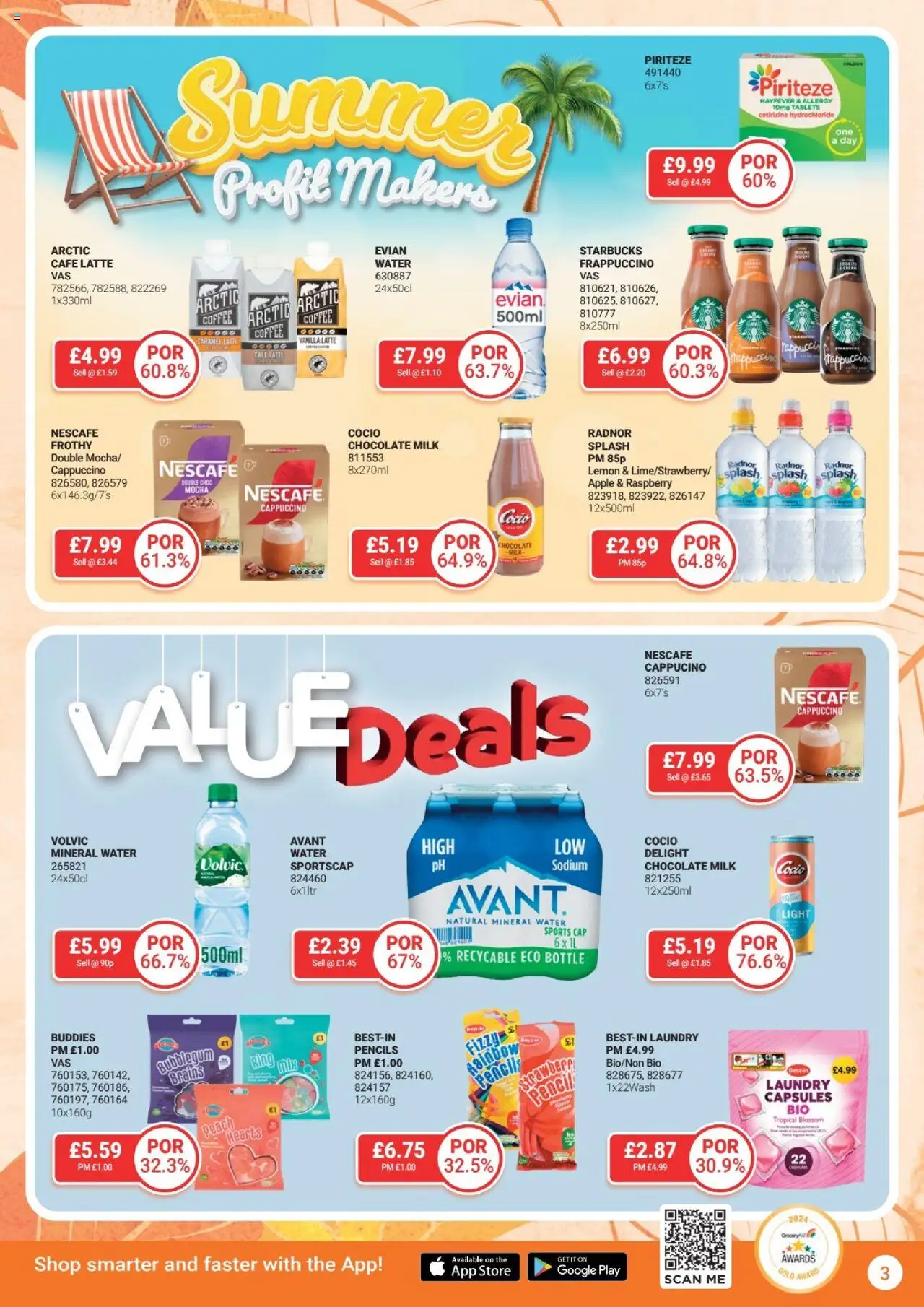  | Page: 3 | Products: Cappuccino, Apple, Coffee, Mineral water