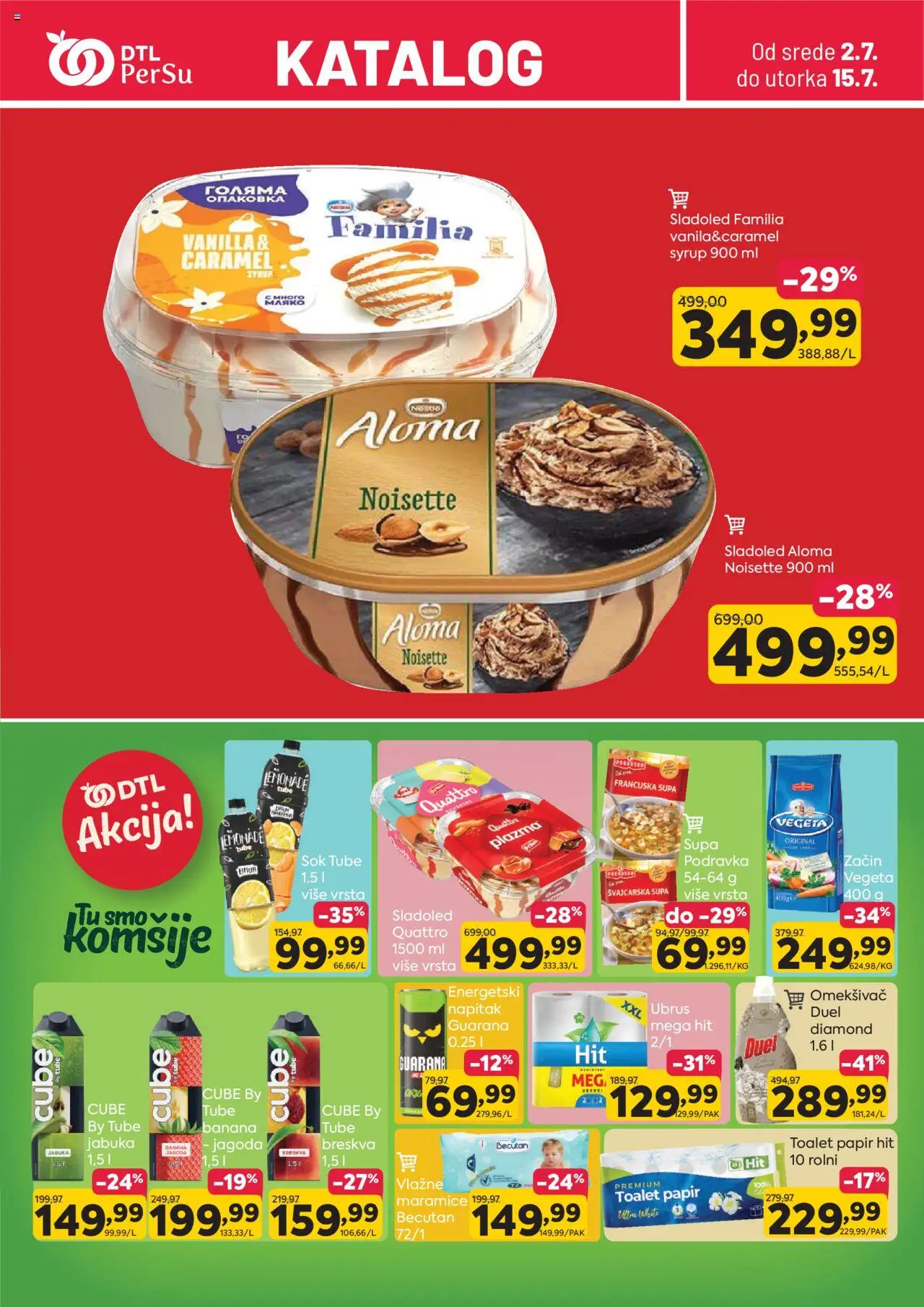 PerSu katalog - važi od 02.07.2025 | Strana: 1 | Proizvode: Banana, Plazma, Jagoda, Breskva